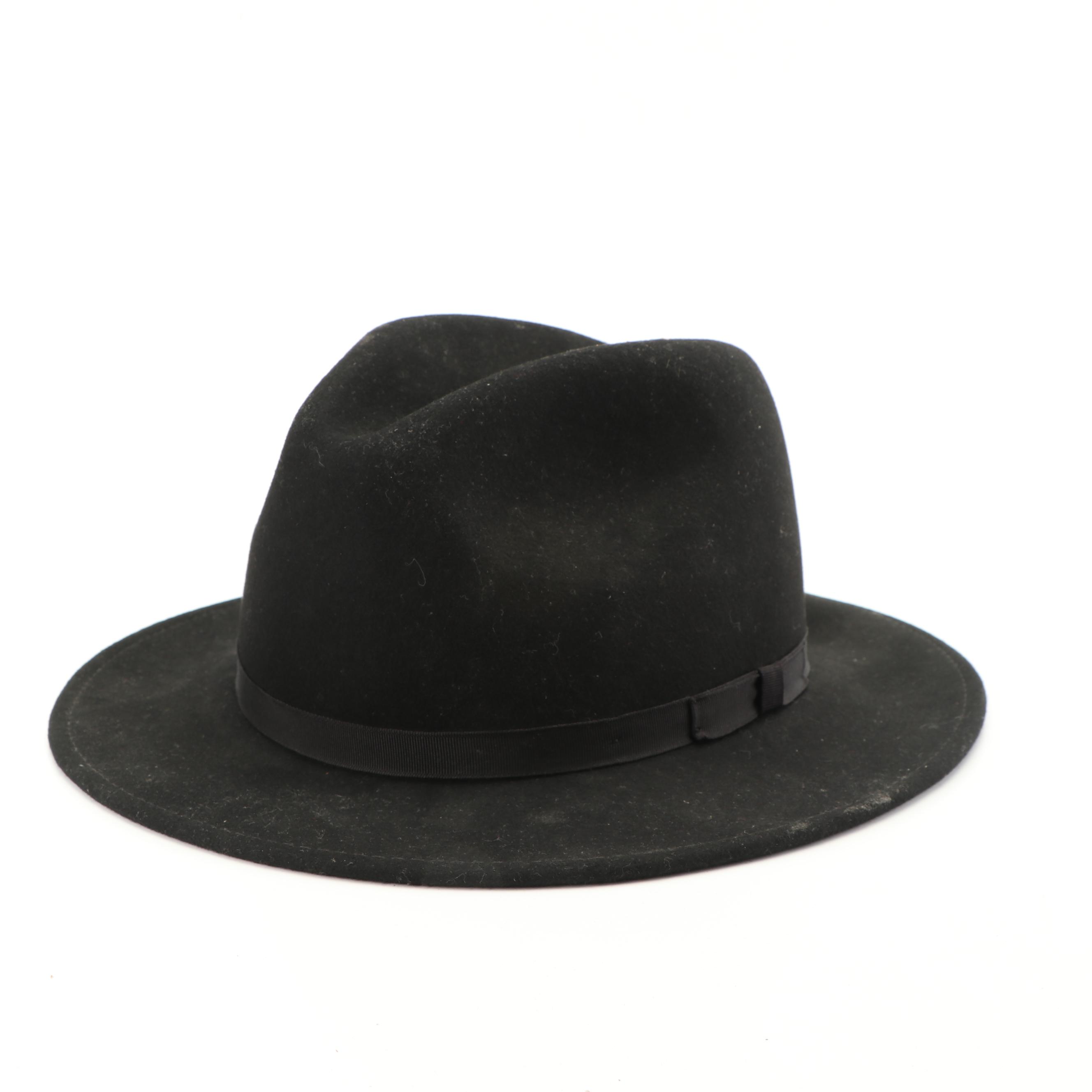 Men's Country Gentleman Wilton Black Felted Wool Fedora
