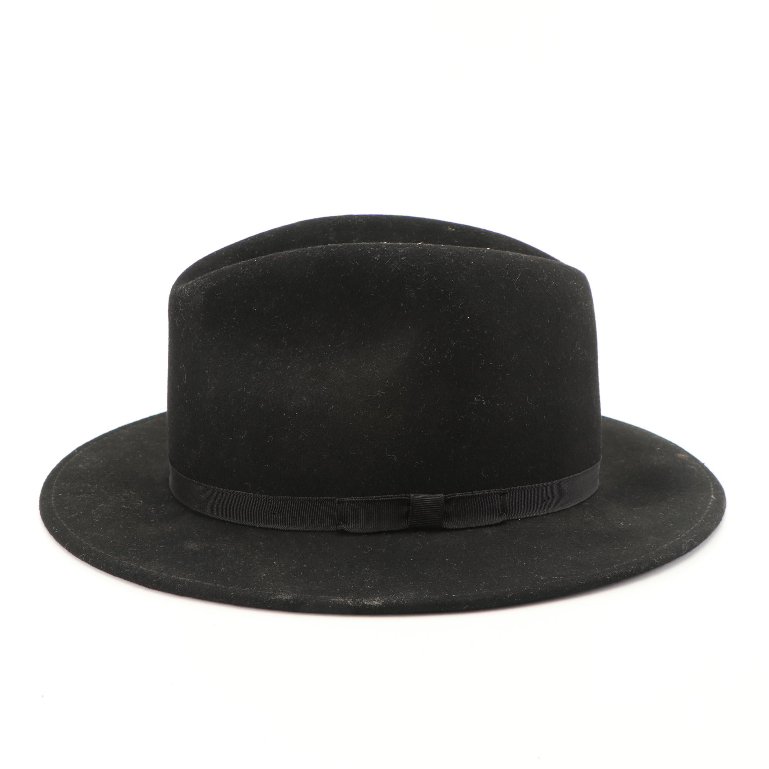 Men's Country Gentleman Wilton Black Felted Wool Fedora