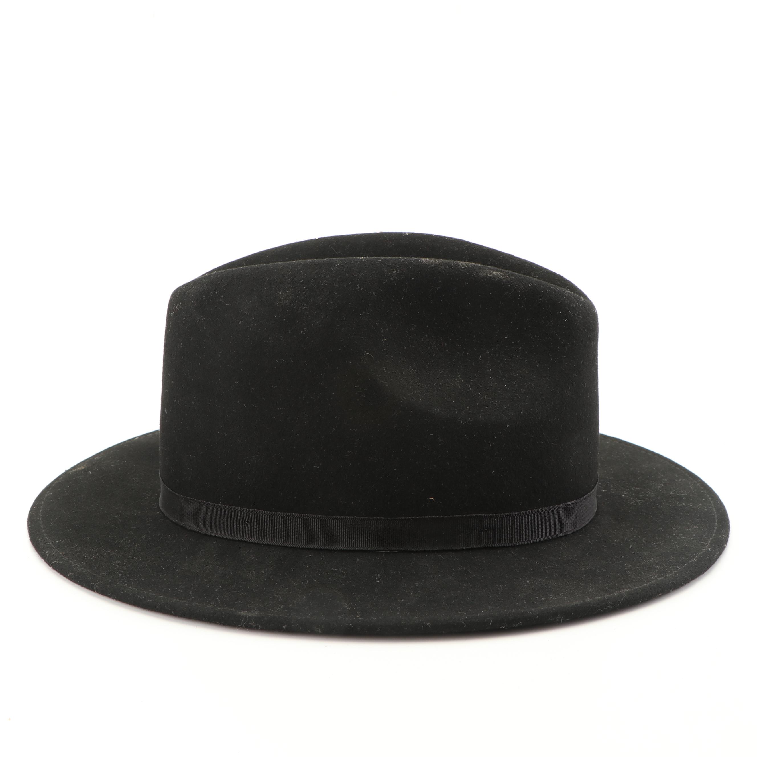 Men's Country Gentleman Wilton Black Felted Wool Fedora
