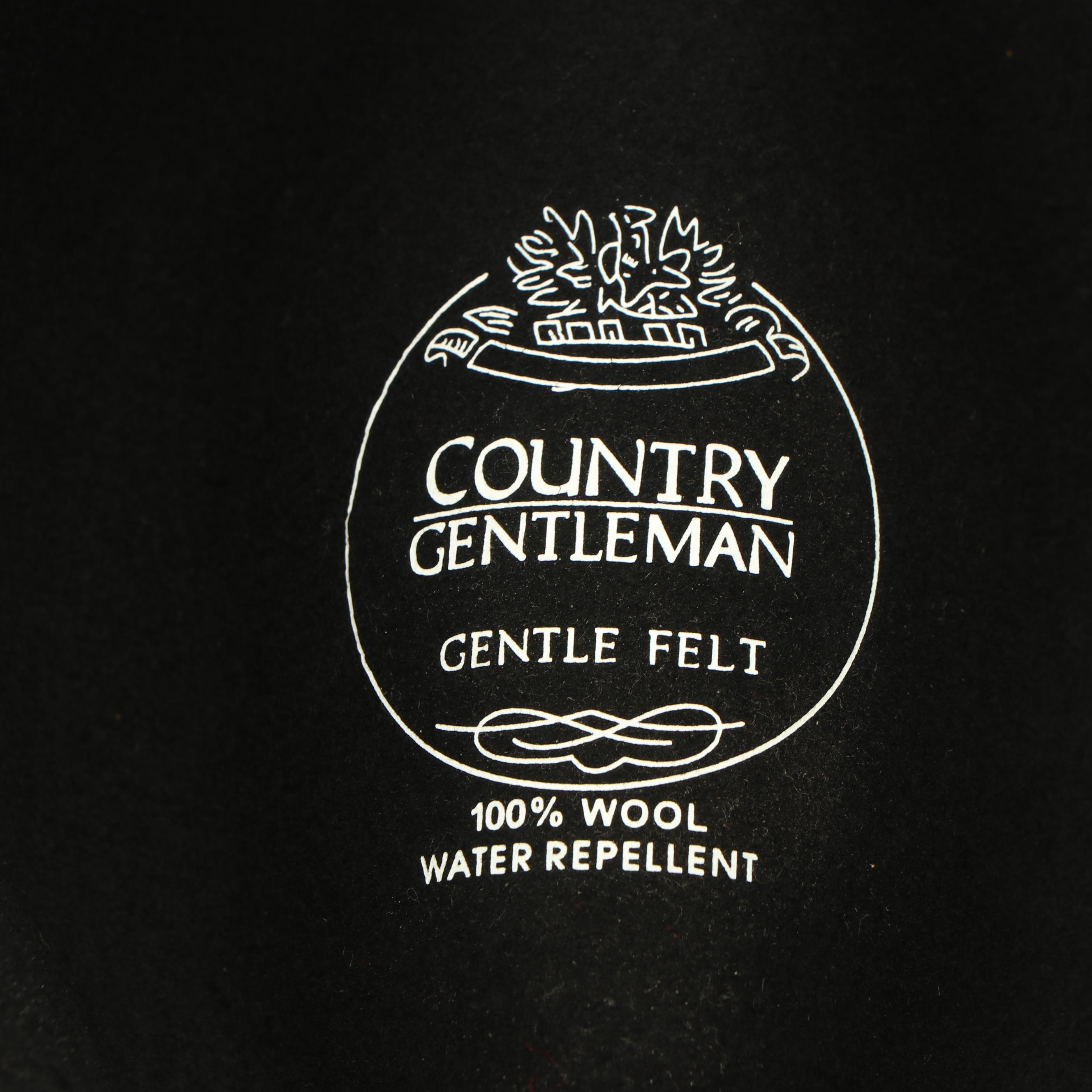 Men's Country Gentleman Wilton Black Felted Wool Fedora