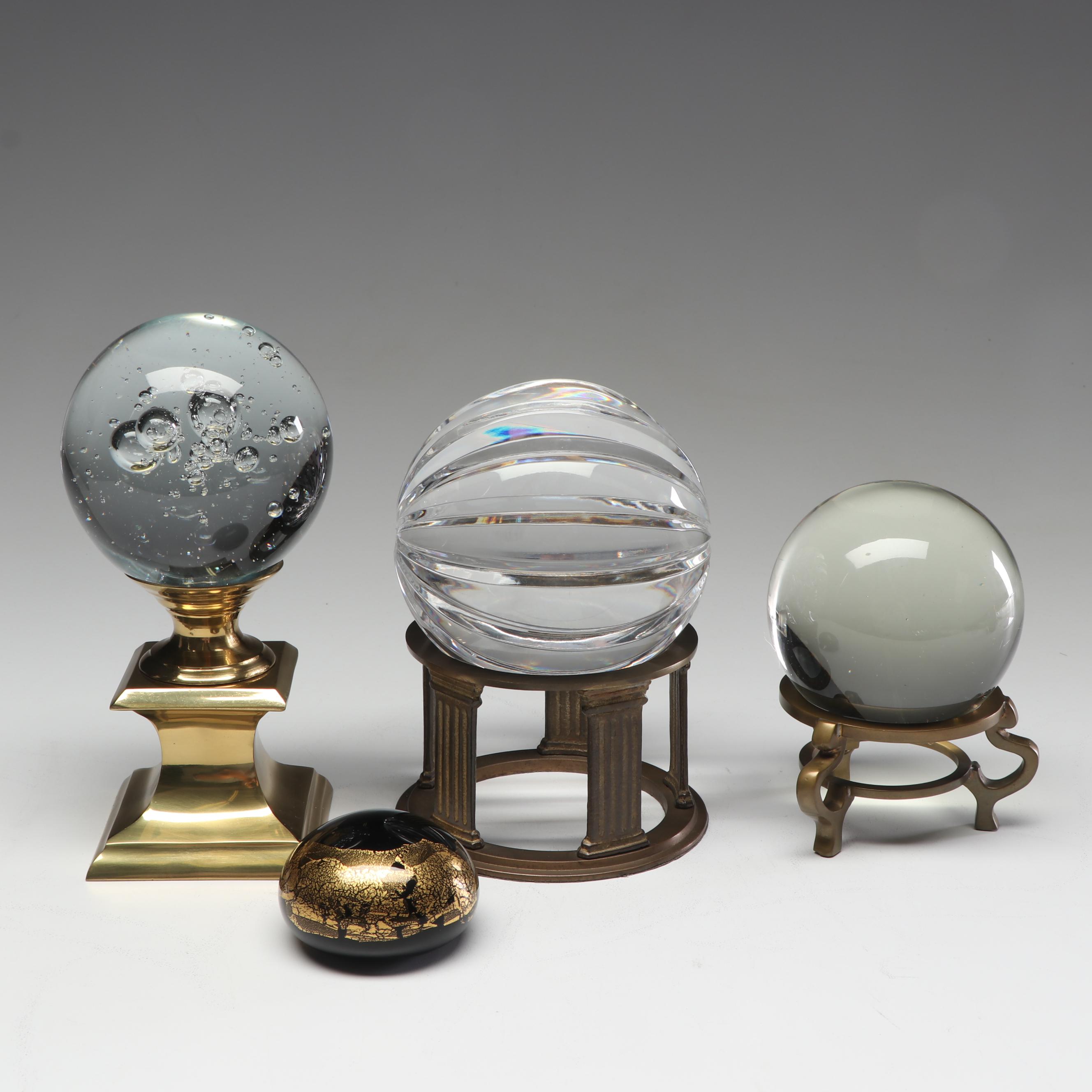 Glass and Crystal Paperweights Featuring Isle of Wright Glass