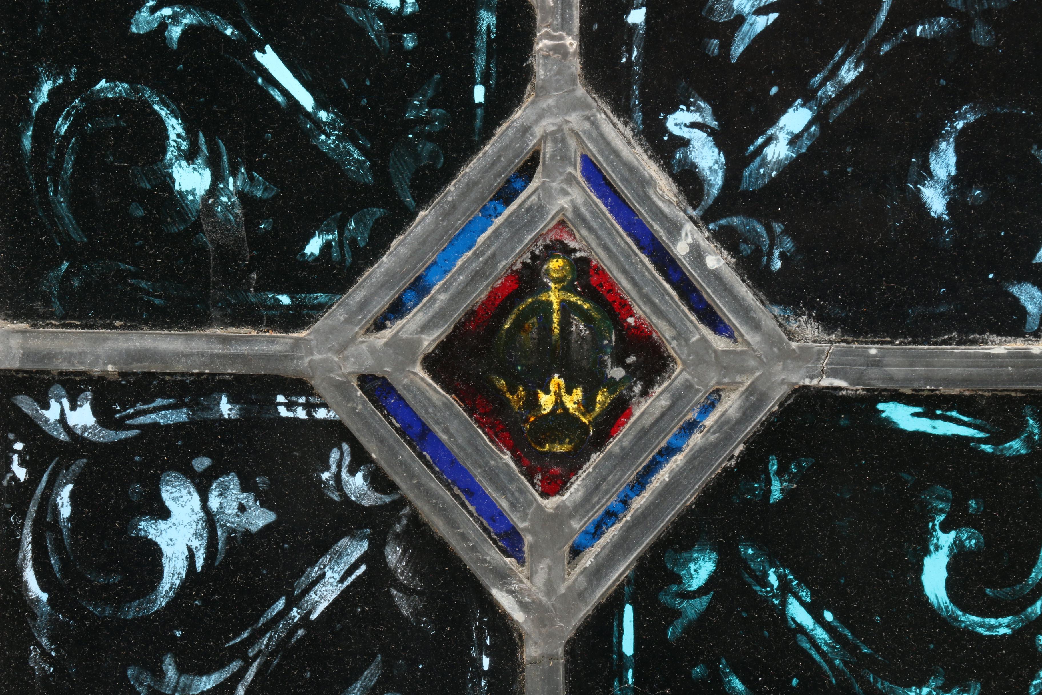 Charles Jay Connick Birch Framed Leaded Stained Glass Window