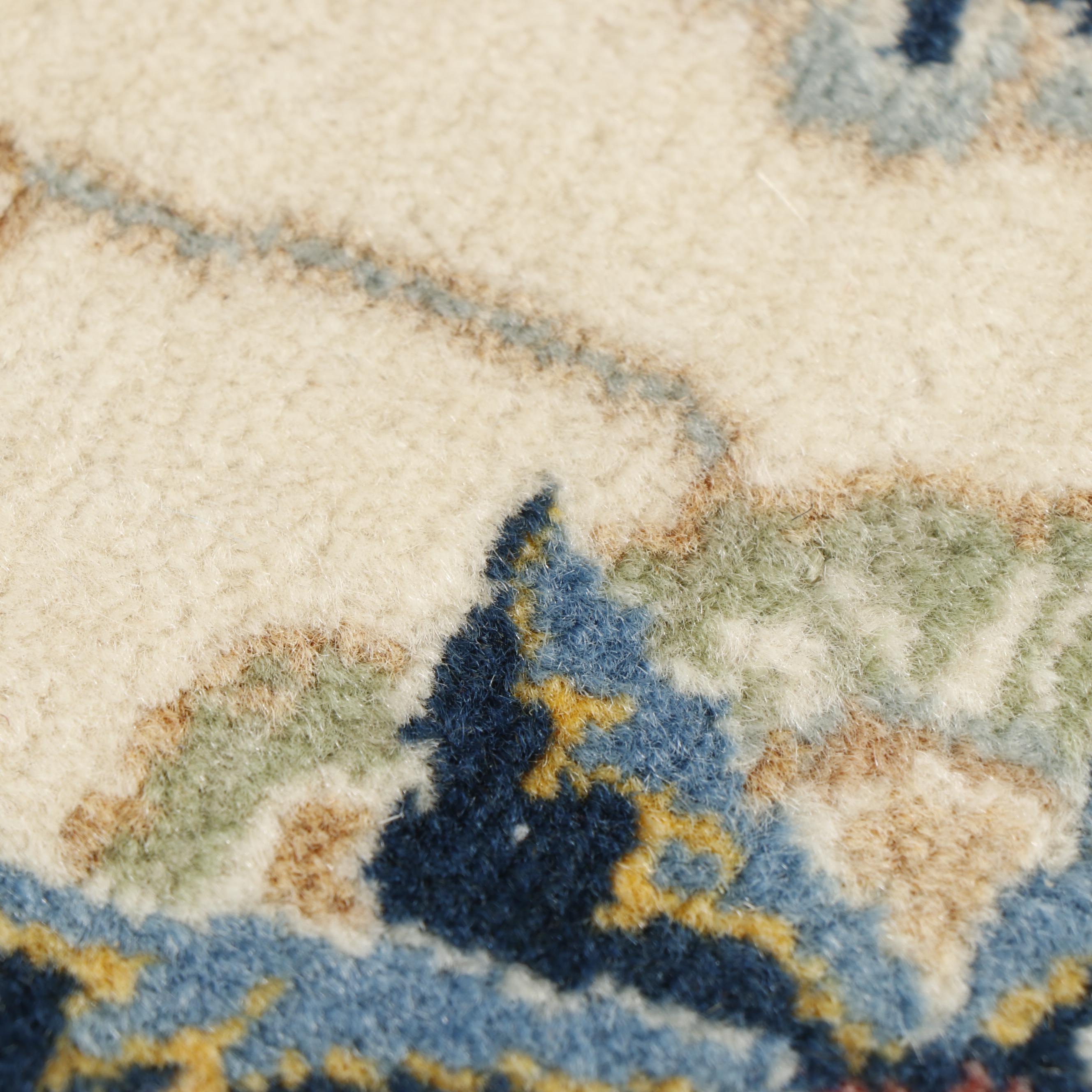 Hand-Knotted Sarouk Wool Rug