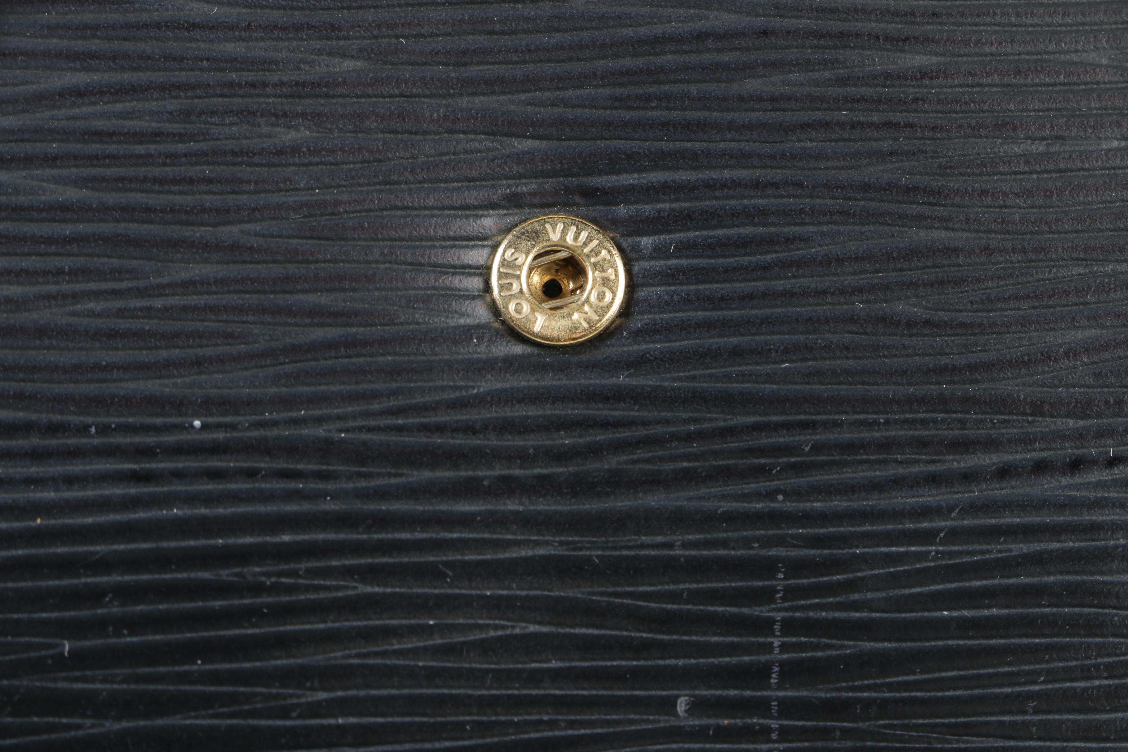 Louis Vuitton Paris Black Epi Leather Bifold Wallet with Coin Pocket, 2003