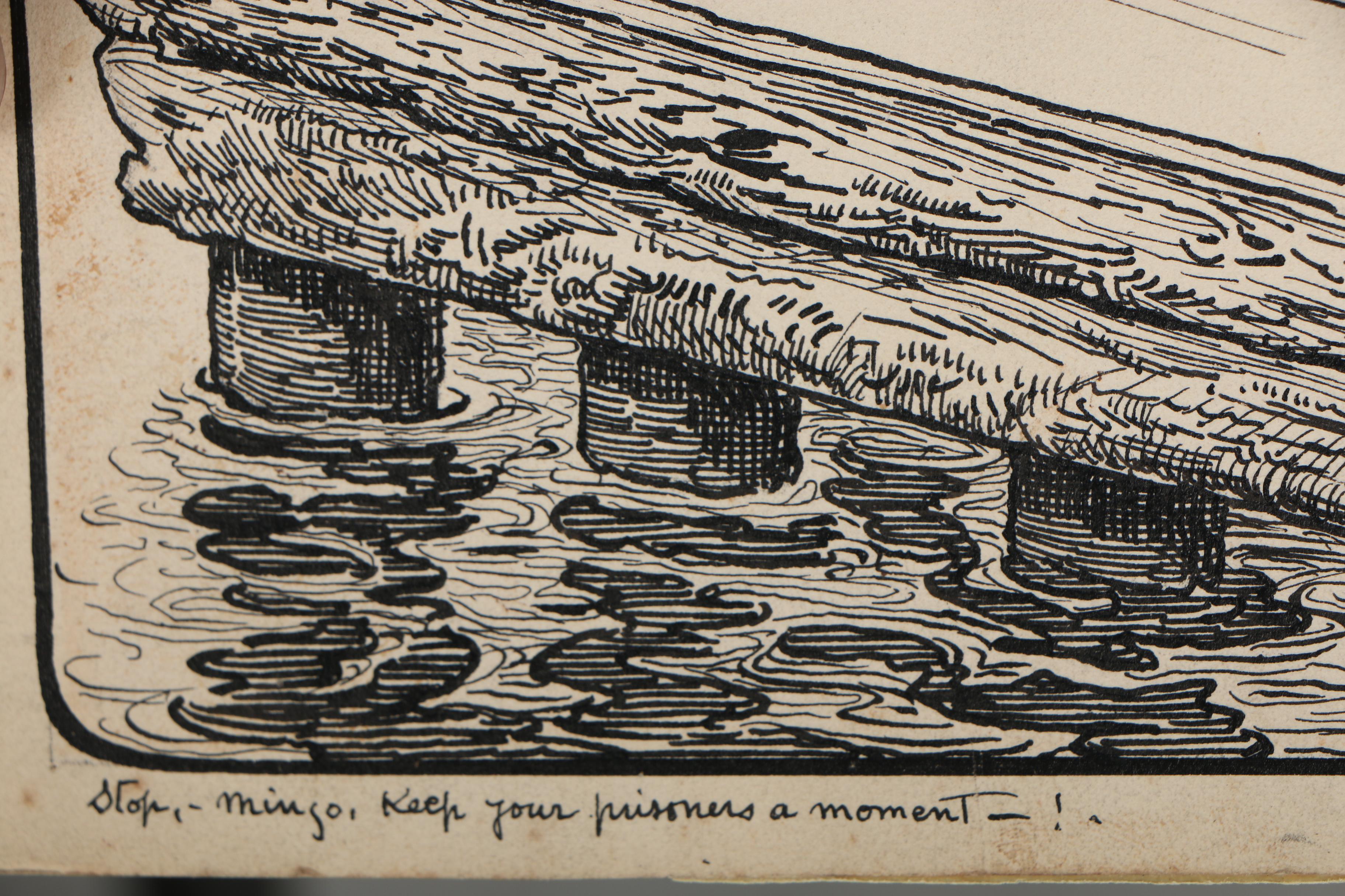 Louis Rhead Pen and Ink Illustration for "The Deerslayer"