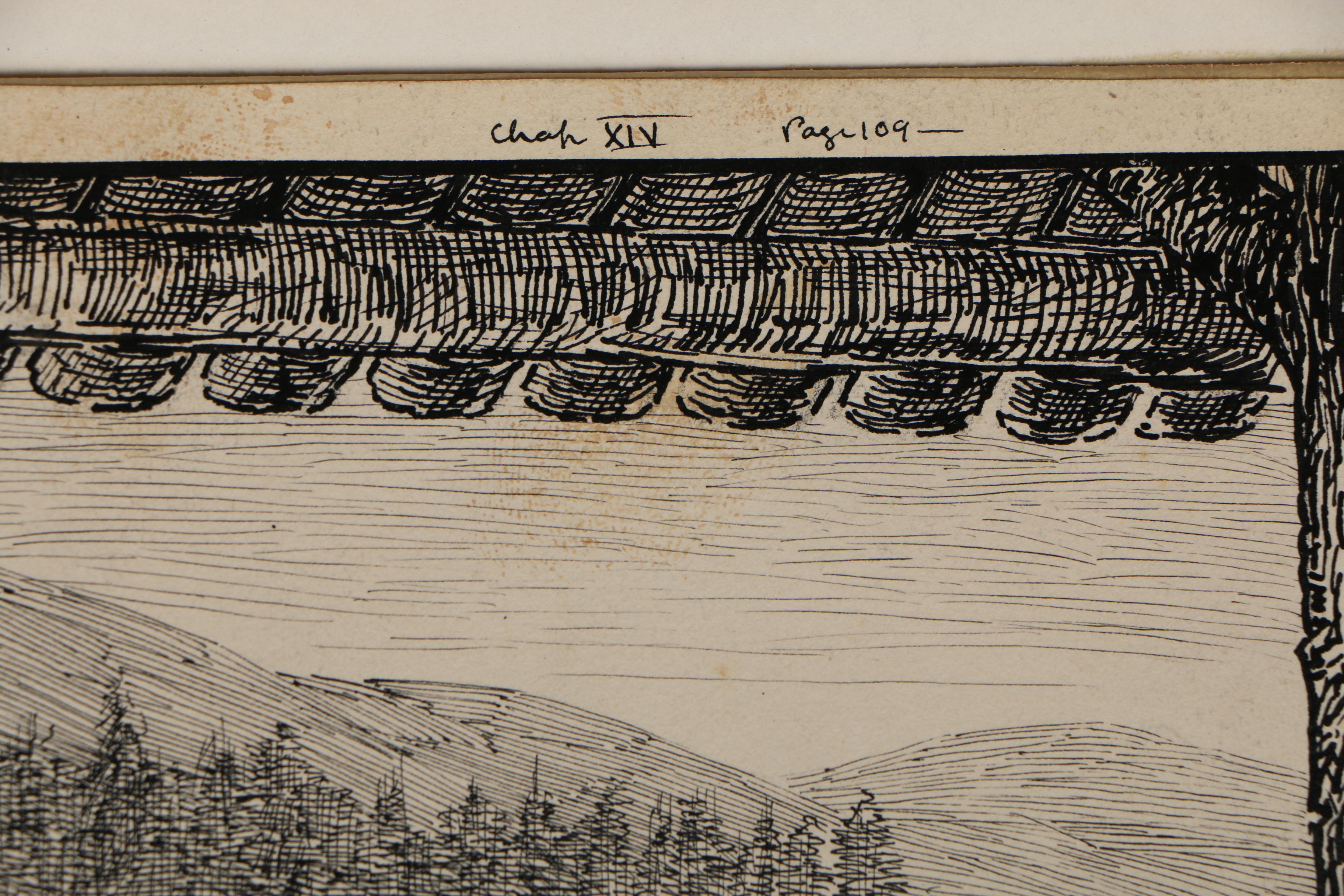 Louis Rhead Pen and Ink Illustration for "The Deerslayer"