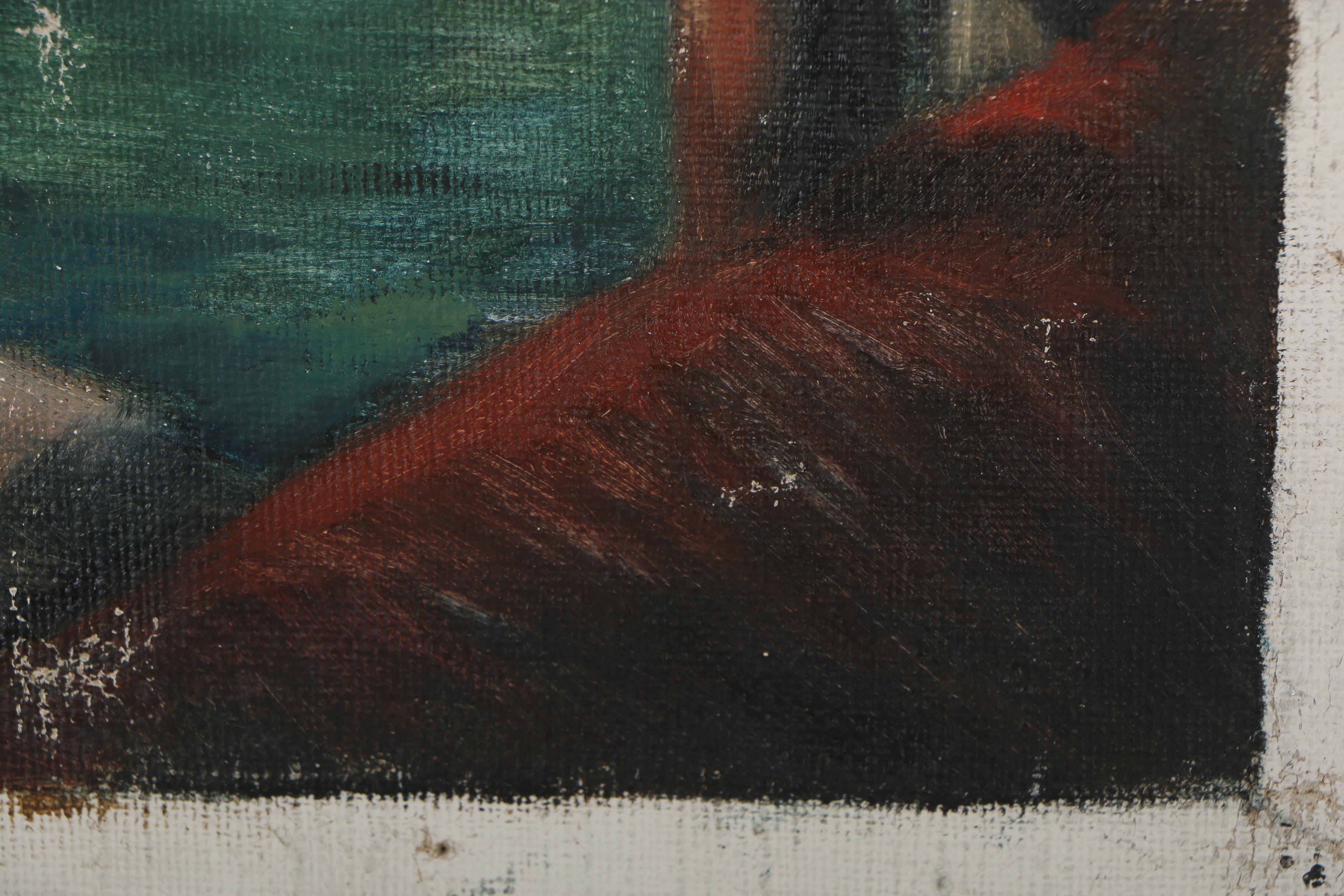 W. Glen Davis Oil Painting of Harbor Scene