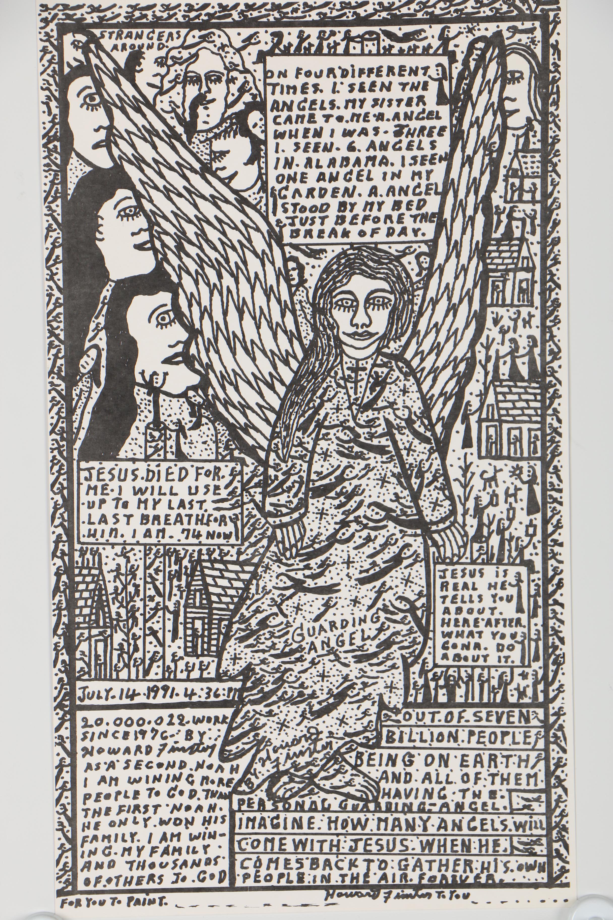 Howard Finster 1991 Folk Art Lithograph Poster