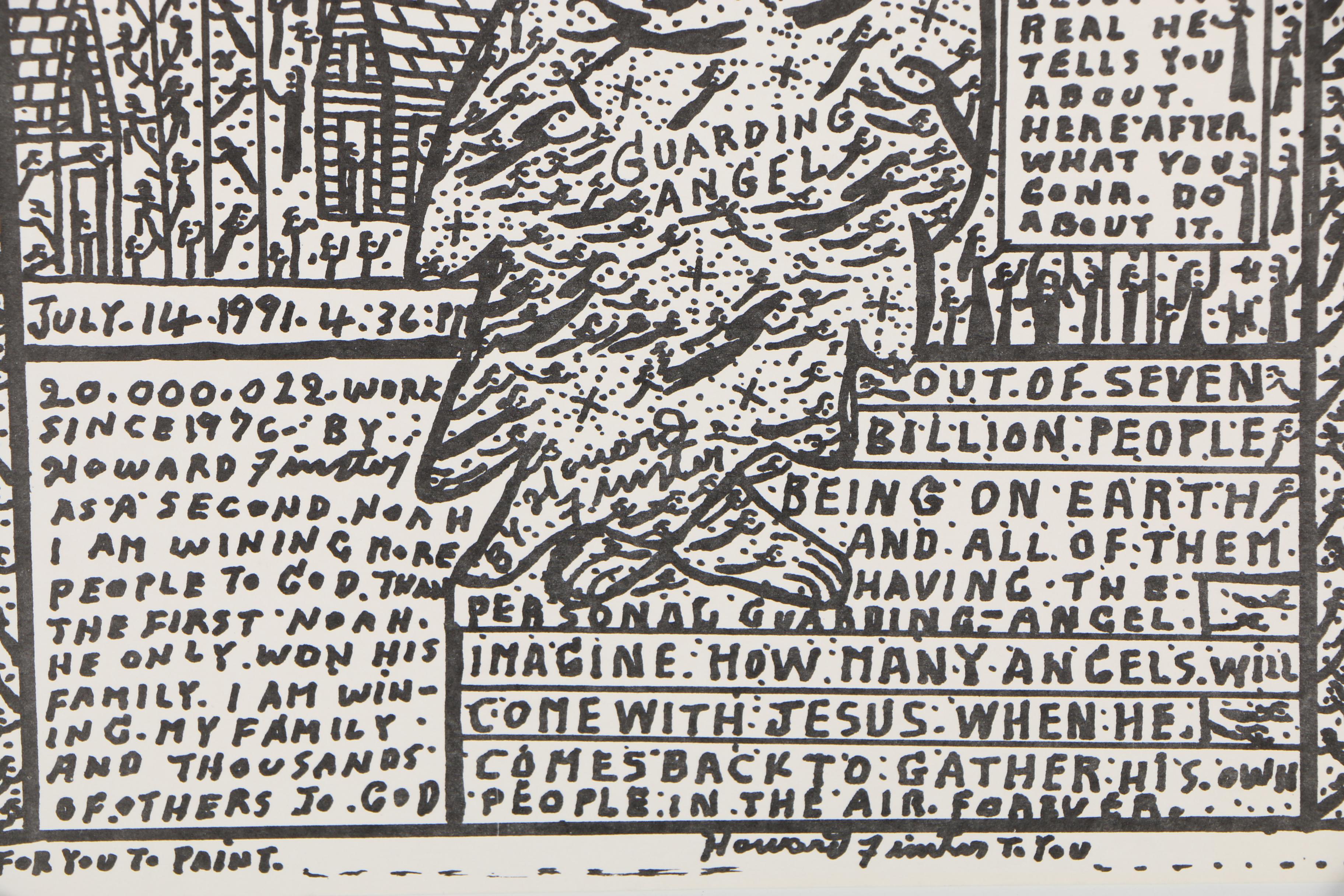 Howard Finster 1991 Folk Art Lithograph Poster