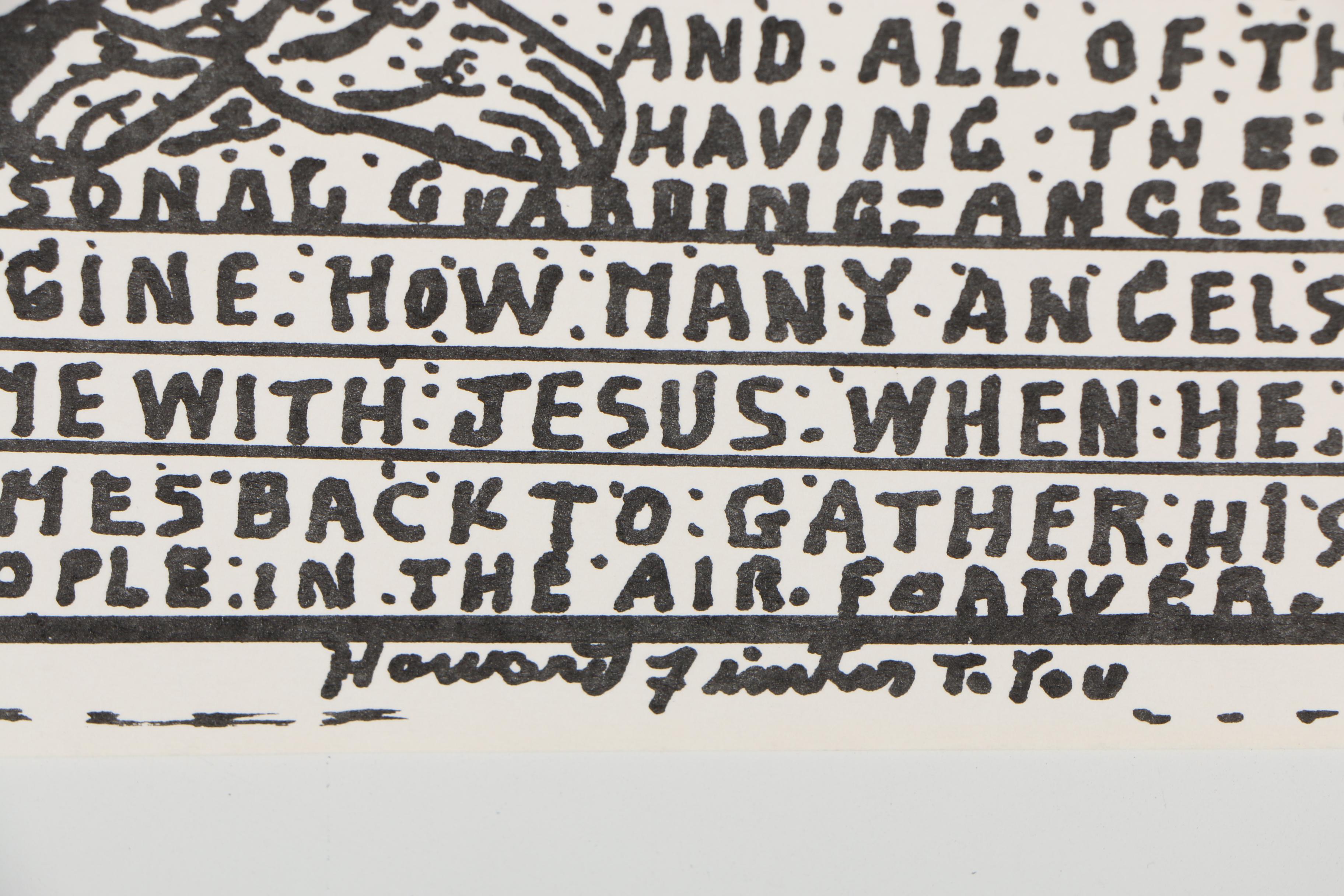 Howard Finster 1991 Folk Art Lithograph Poster