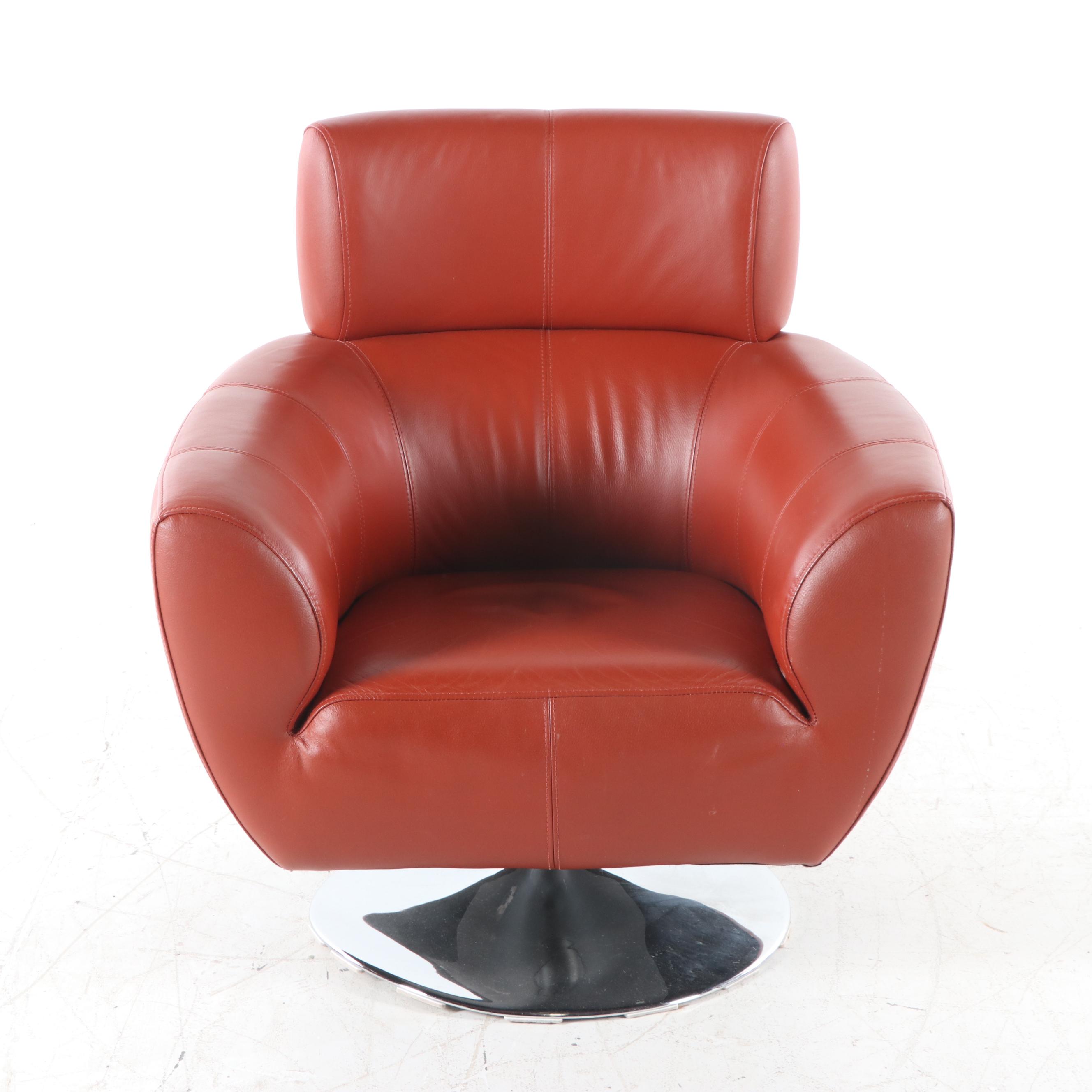 Contemporary Leather Swivel Chair