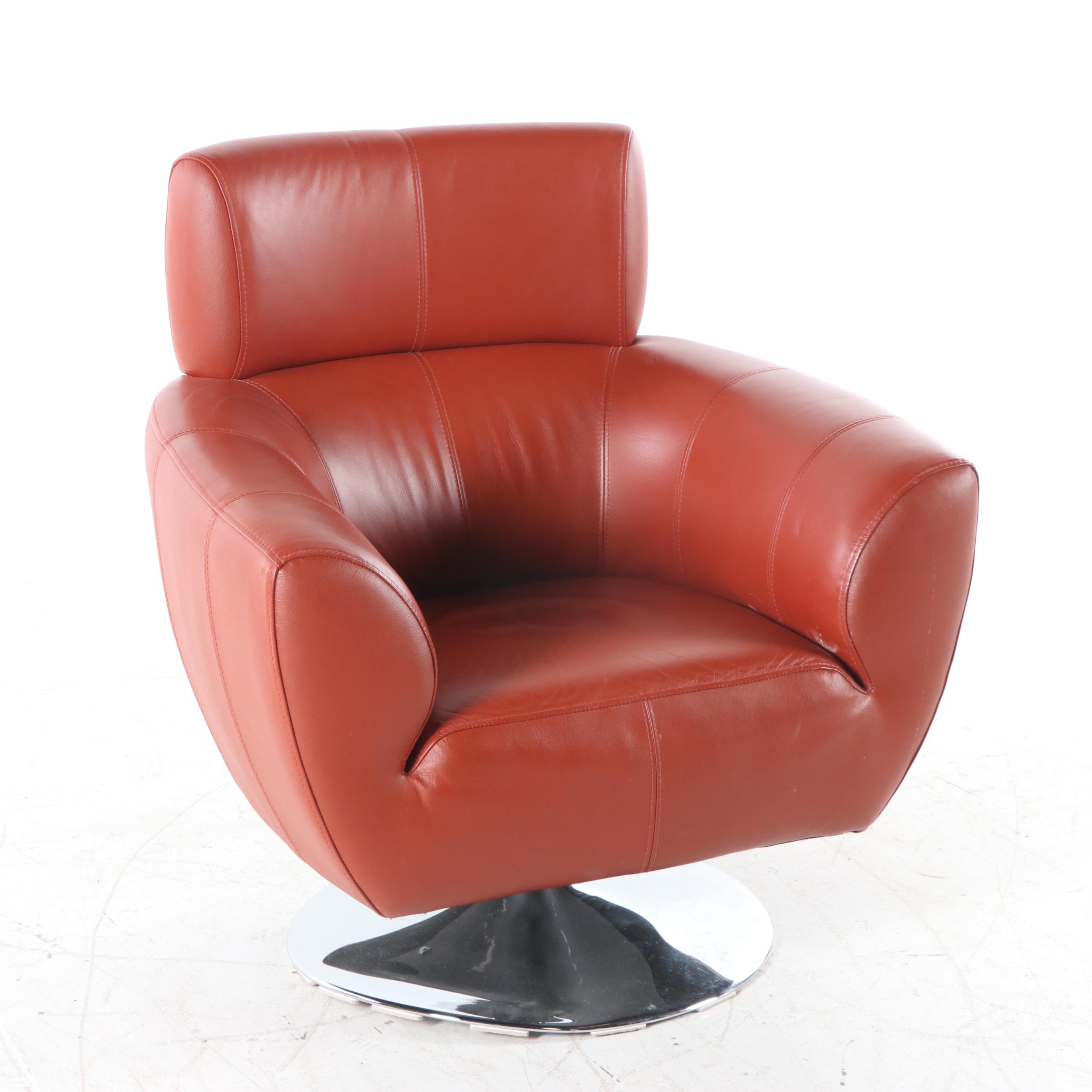Contemporary Leather Swivel Chair