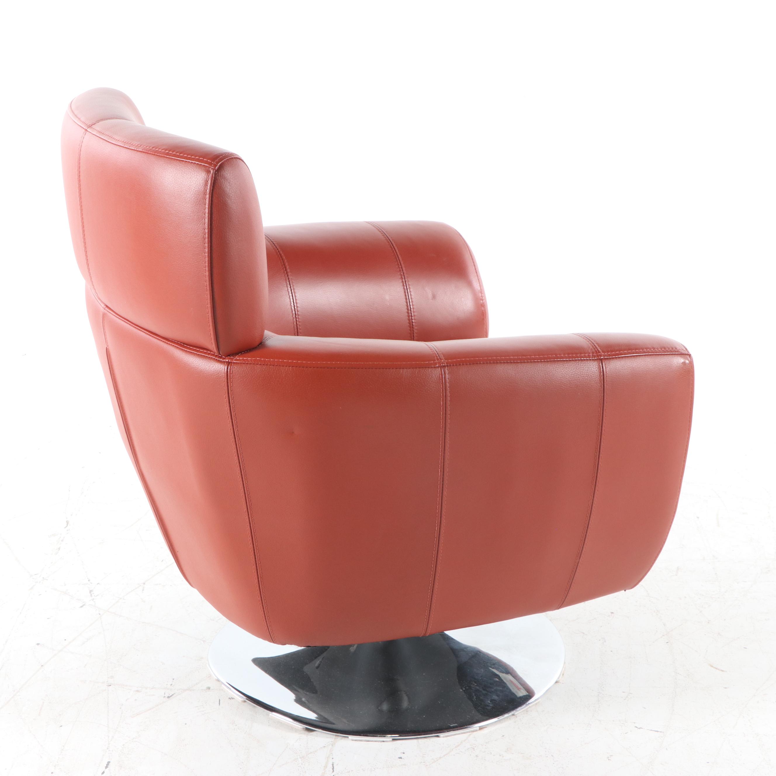 Contemporary Leather Swivel Chair