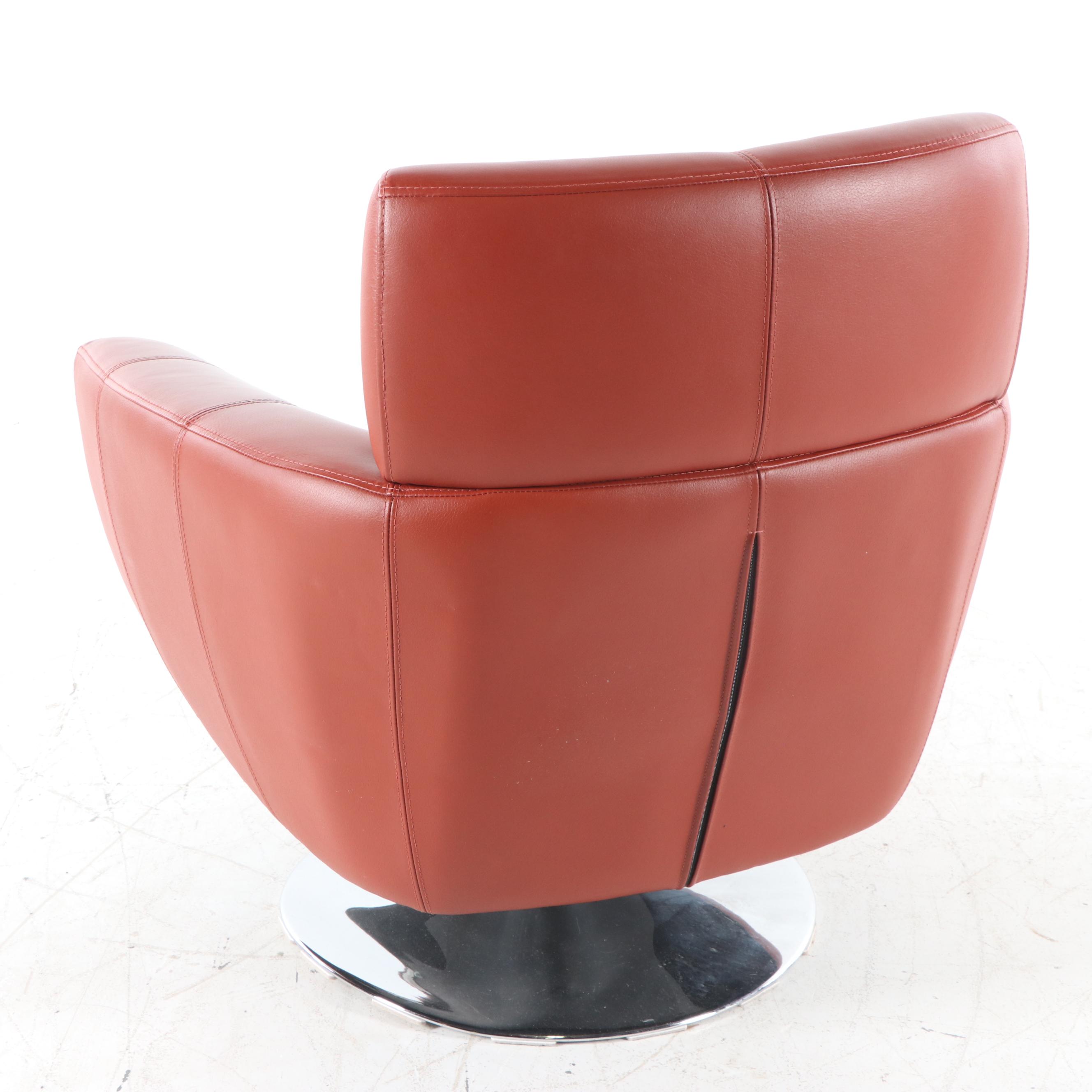 Contemporary Leather Swivel Chair