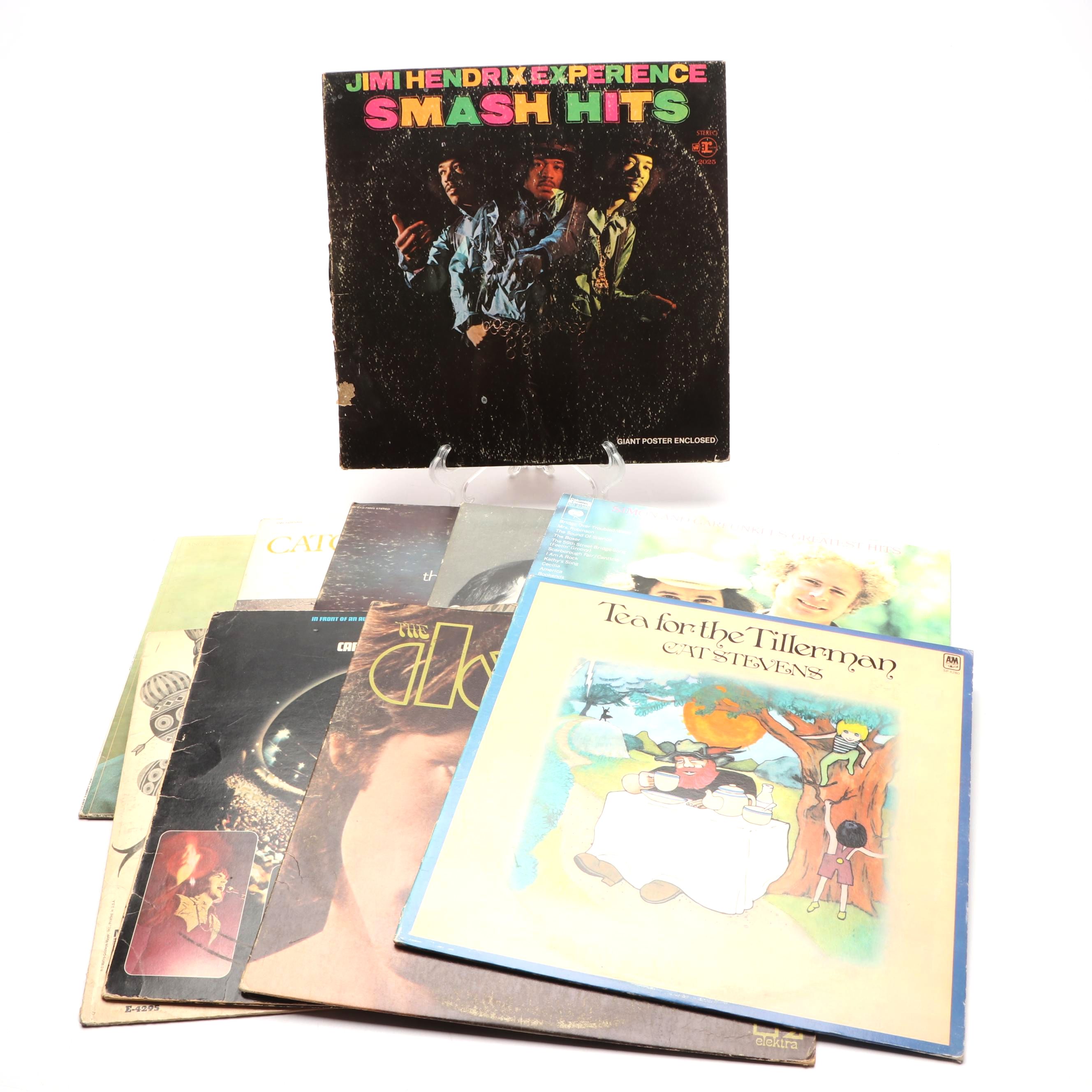 1960s-1970s Classic Rock Records including Cat Stevens and Jimi Hendrix