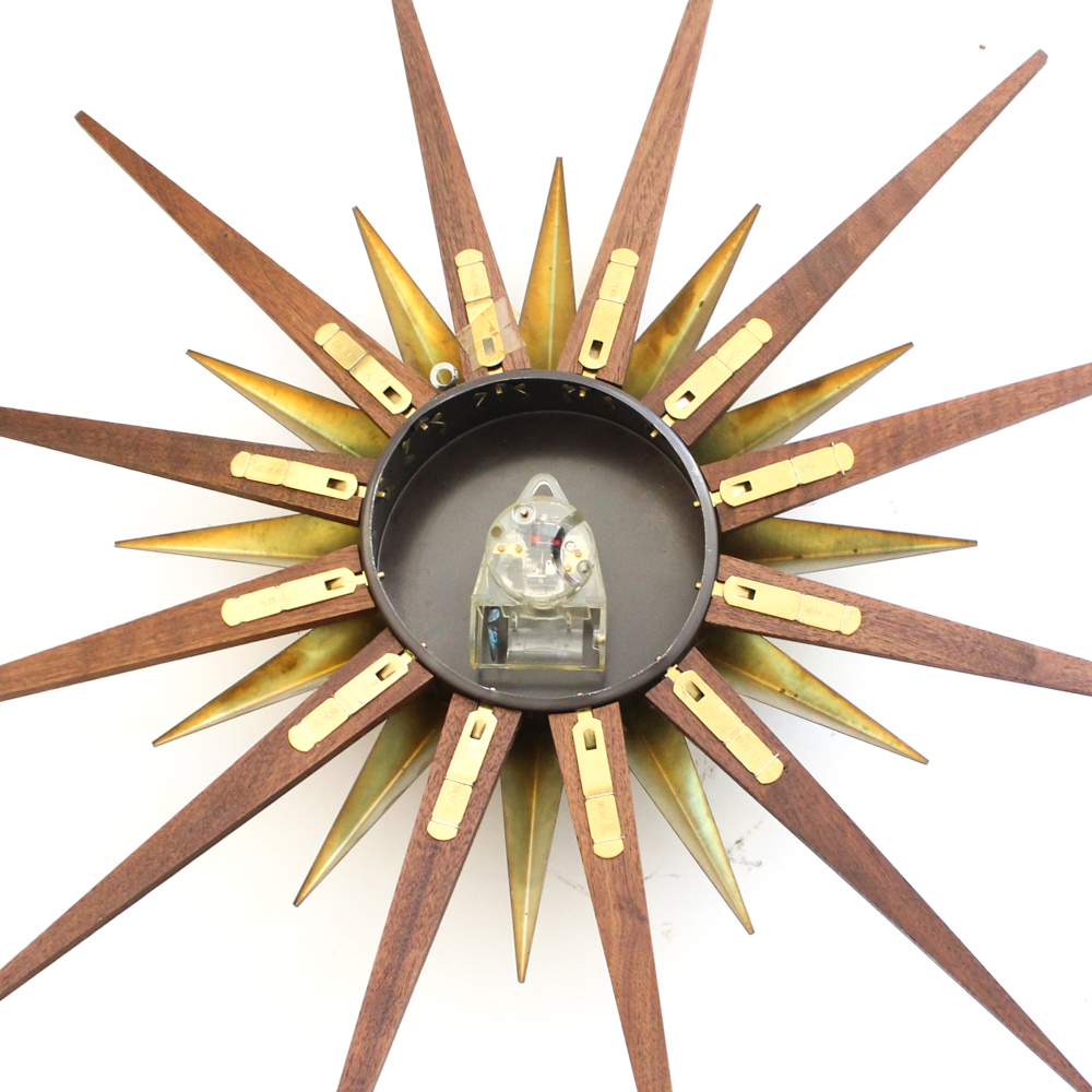 Mid Century Modern Elgin Starburst Wall Clock