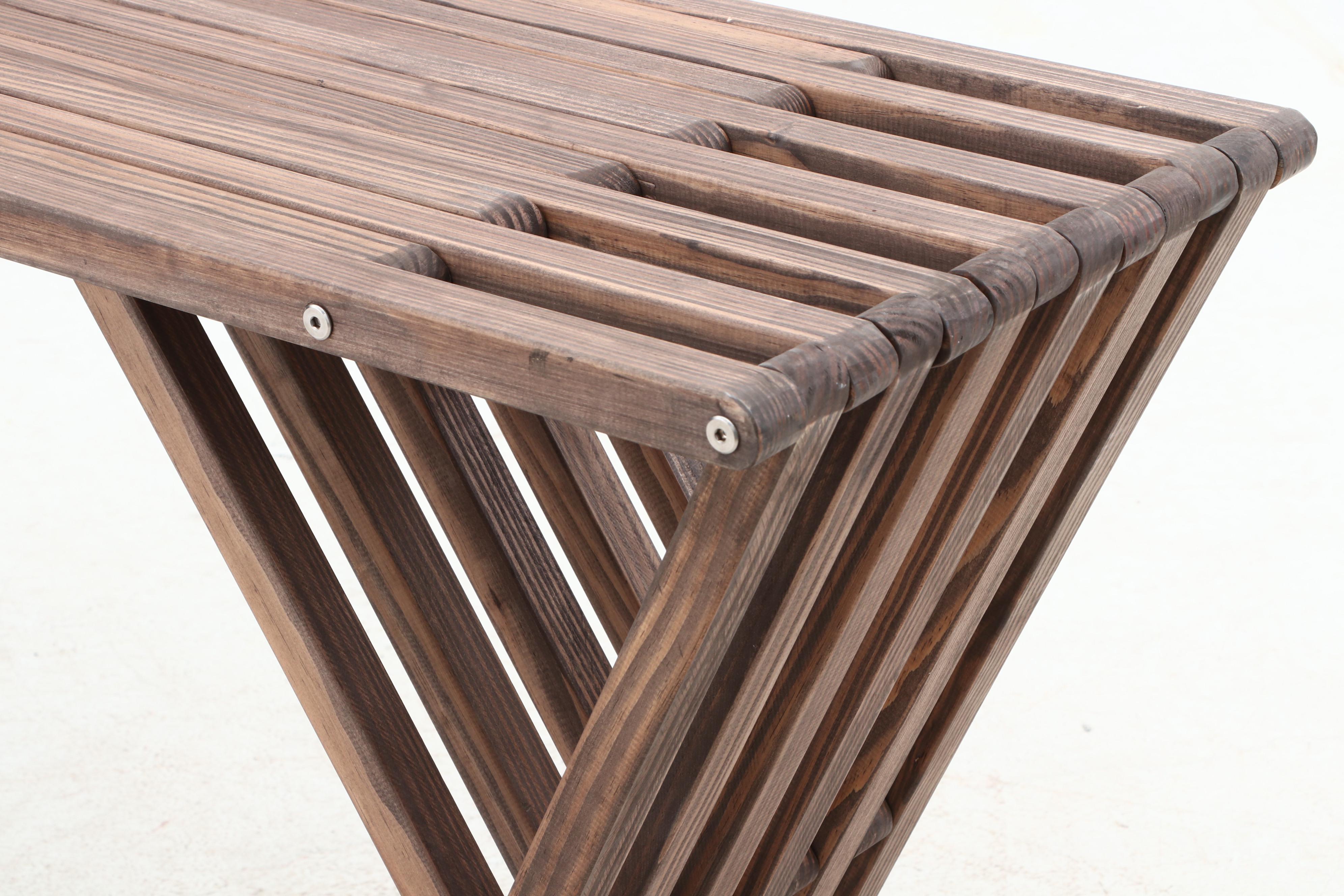 "X Square" Weathered Oak Console Table by "GloDea"