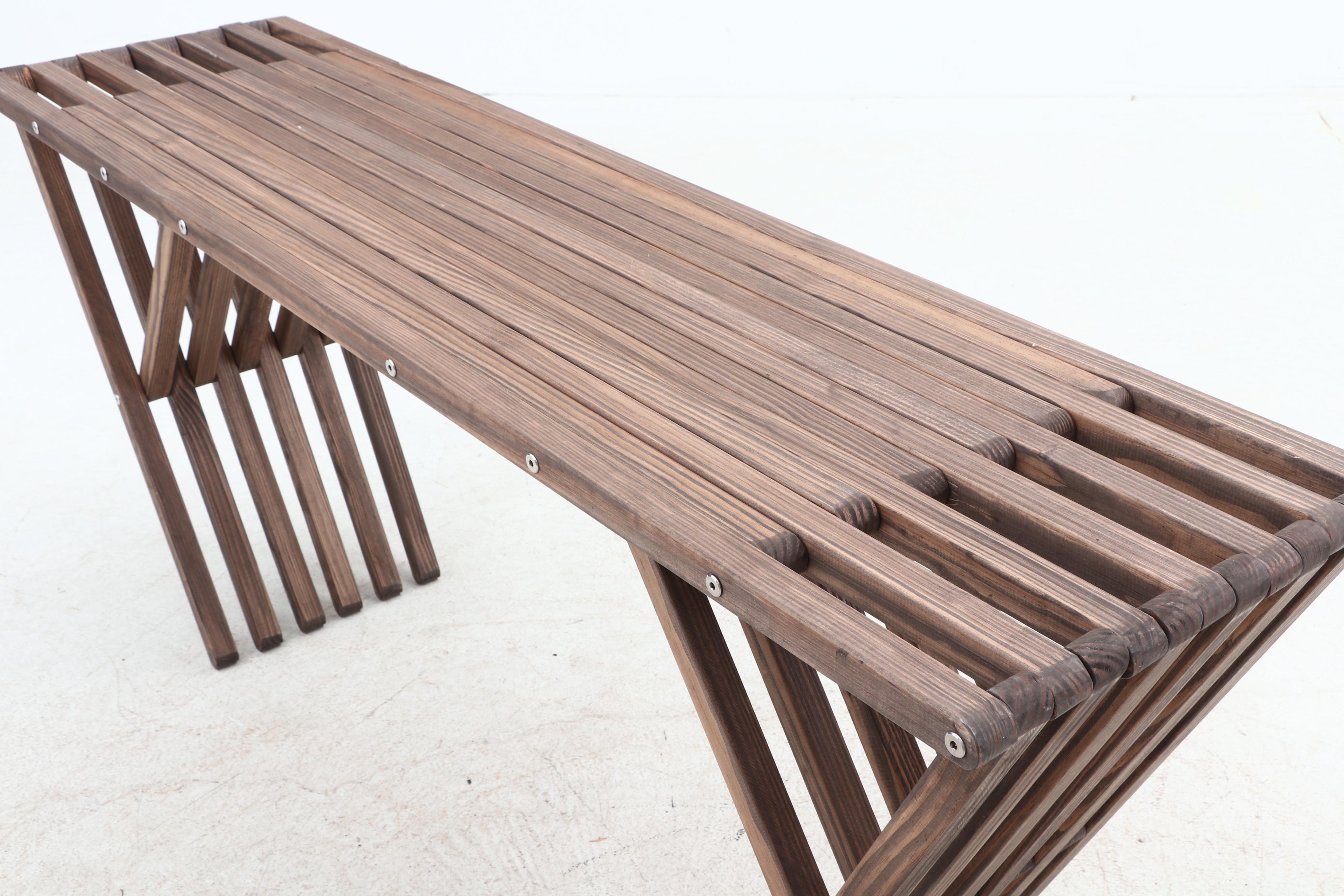 "X Square" Weathered Oak Console Table by "GloDea"