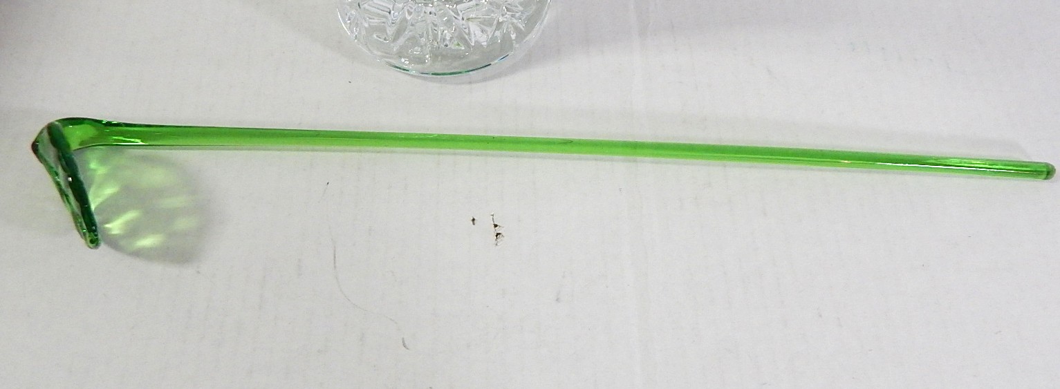 Decorative Hand Blown Glass Flower Stems and Pressed Glass Vase