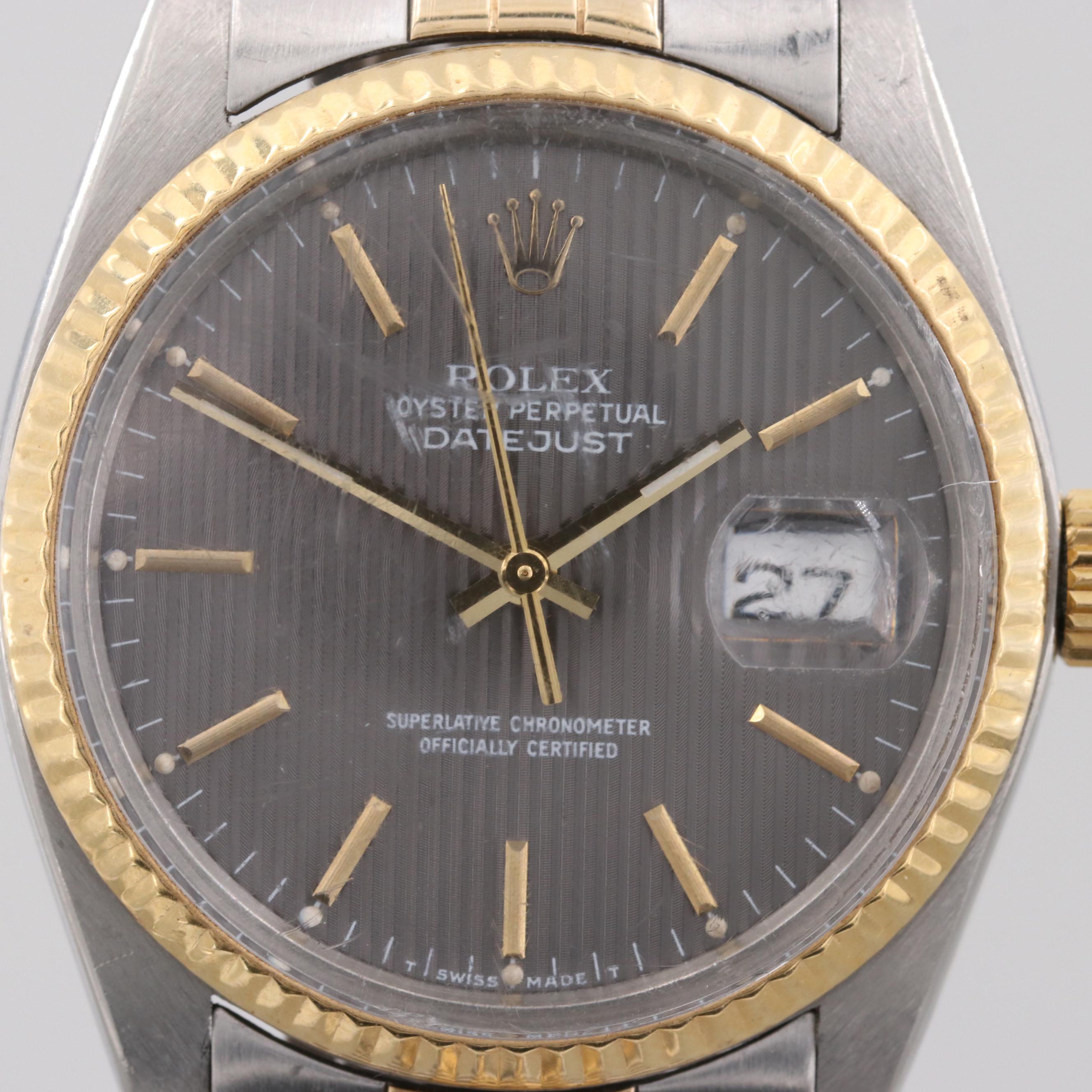 Rolex Datejust 18K Yellow Gold and Stainless Steel Watch, 1979