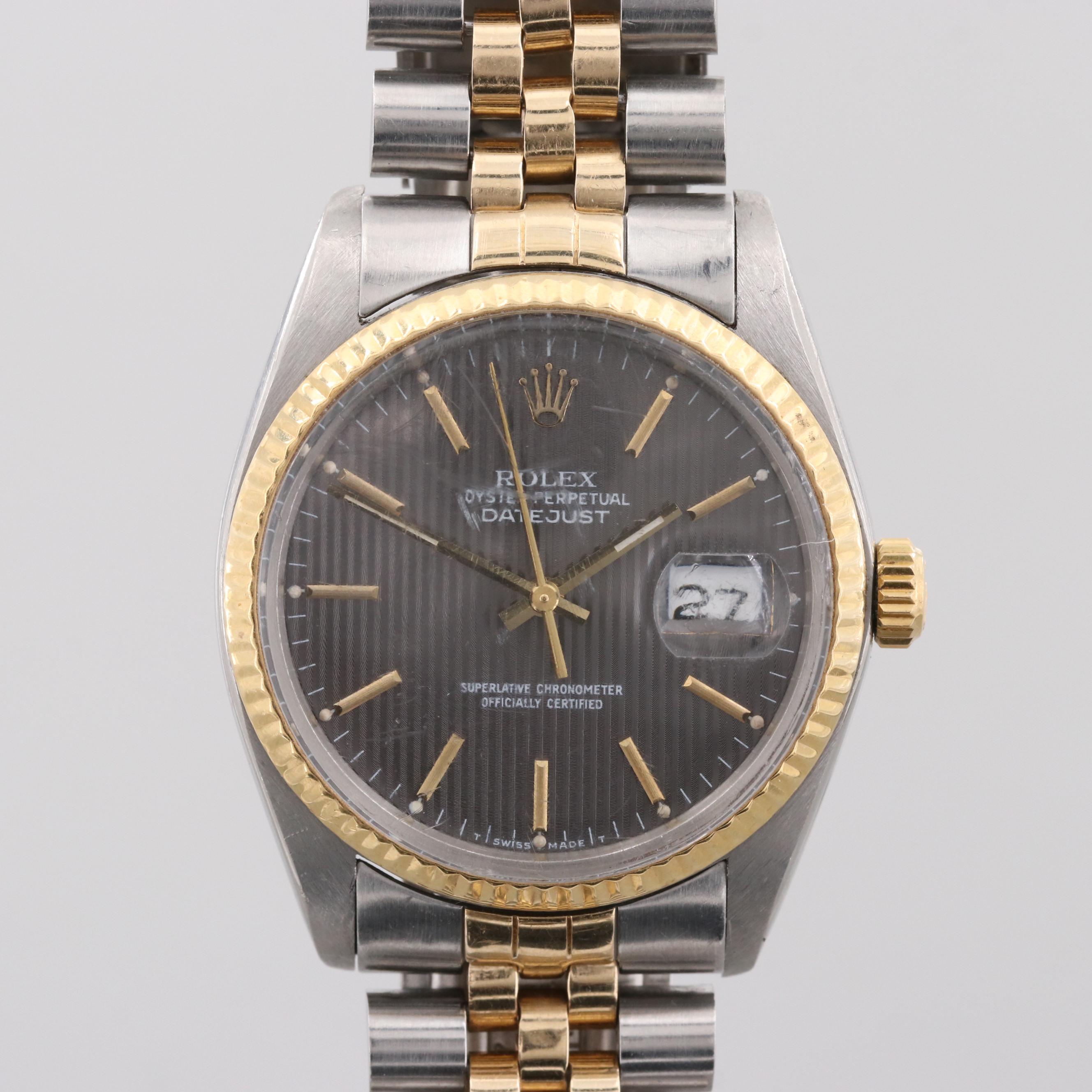 Rolex Datejust 18K Yellow Gold and Stainless Steel Watch, 1979