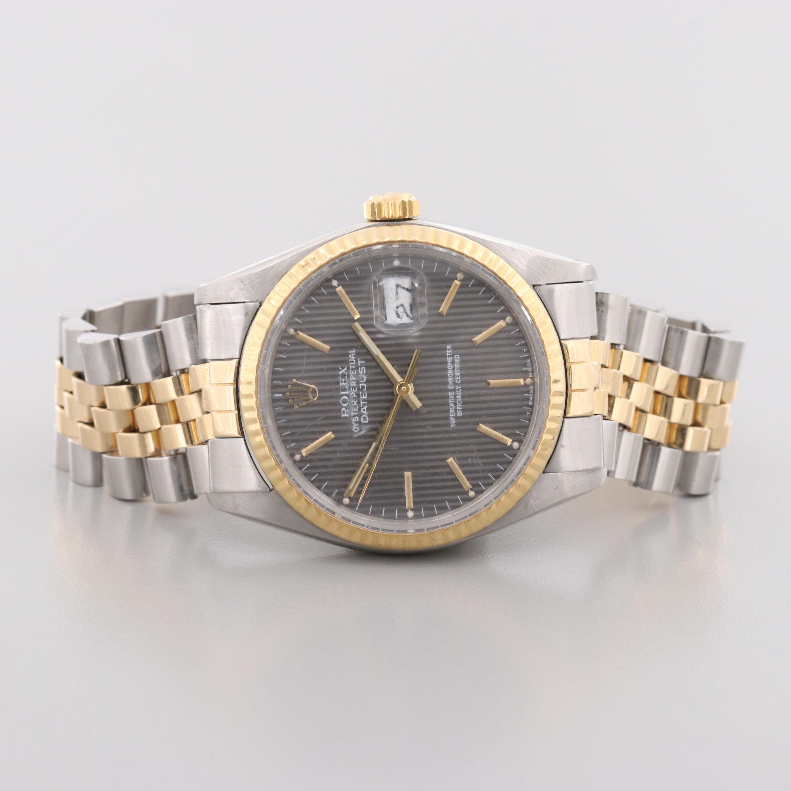 Rolex Datejust 18K Yellow Gold and Stainless Steel Watch, 1979