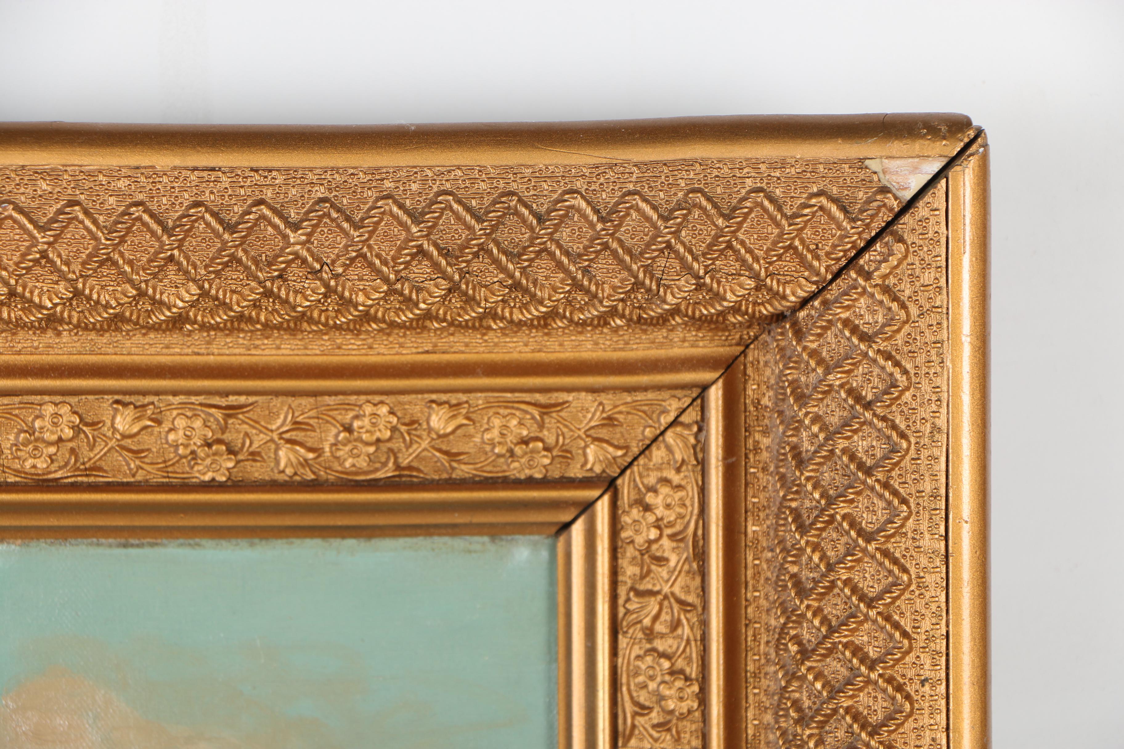 19th Century Pastoral Landscape Oil Painting