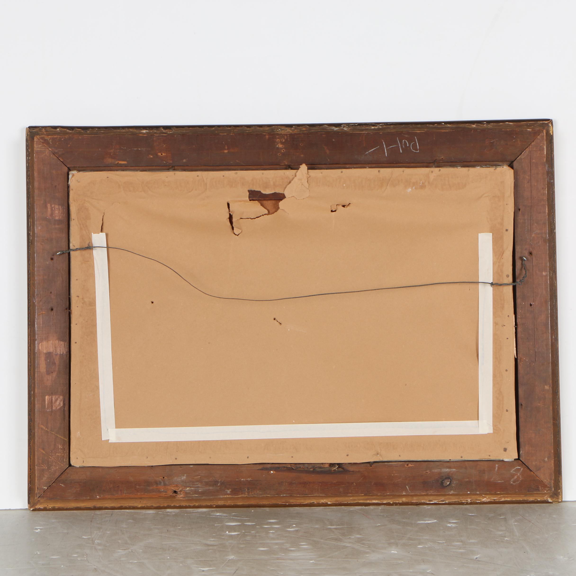 19th Century Pastoral Landscape Oil Painting