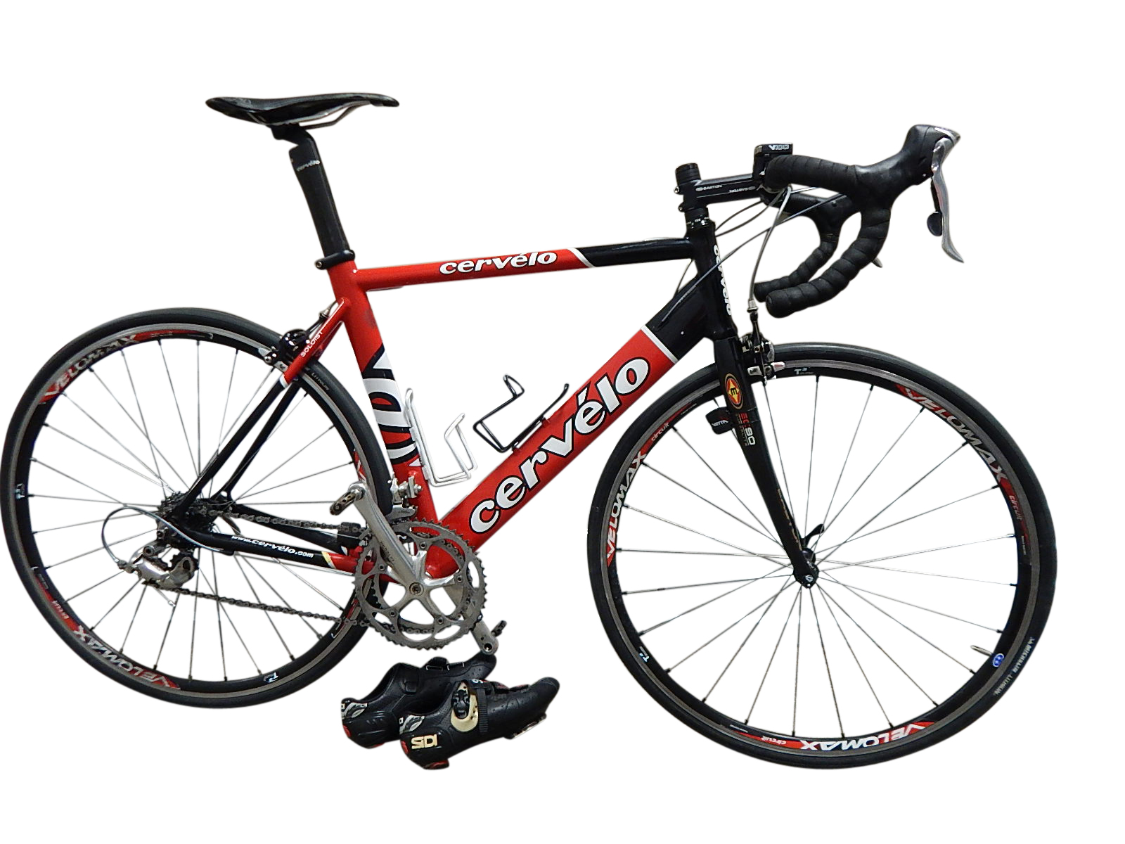 2000 Cervelo Canadian Made Soloist Street Race Bicycle with Many Upgrades, Shoes