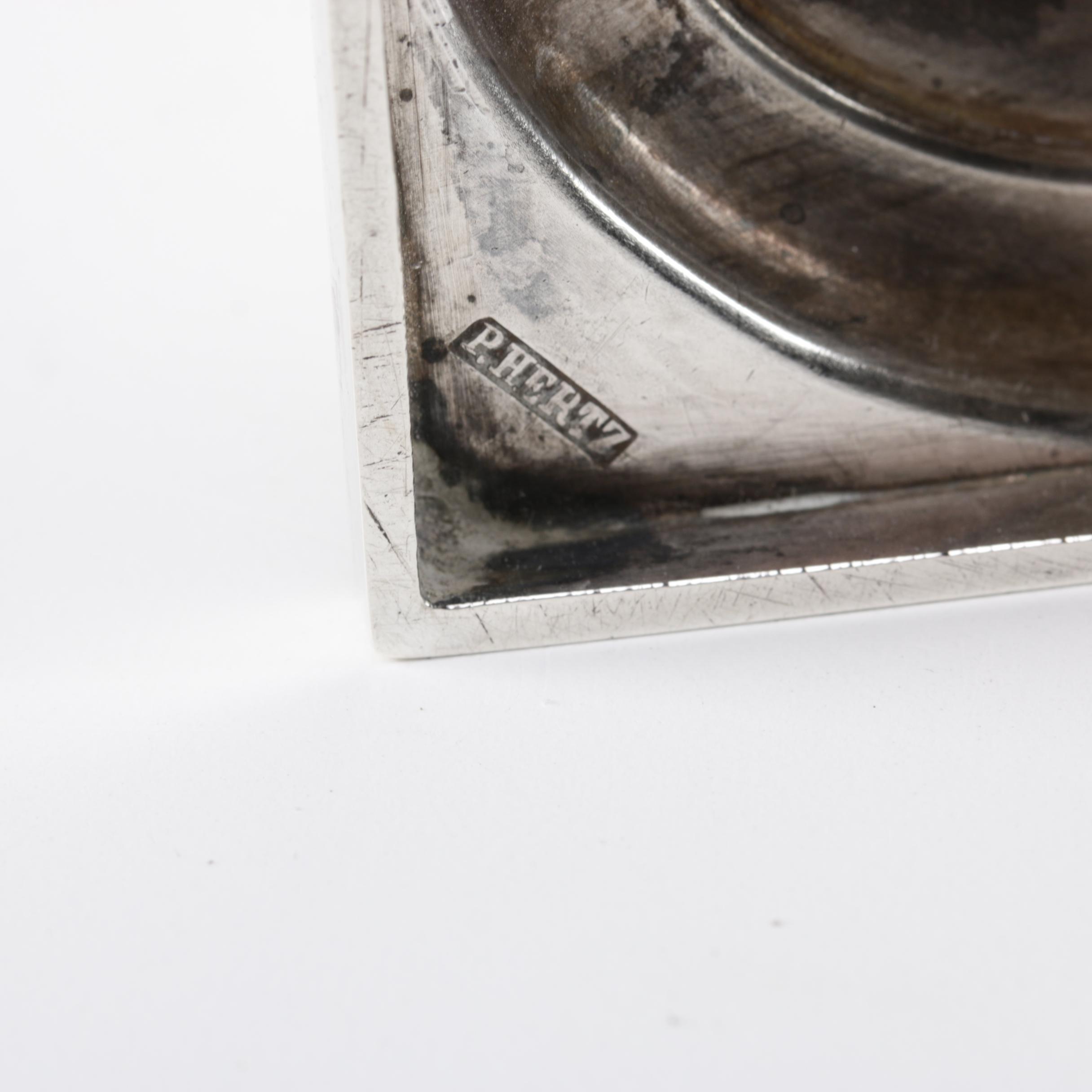 Peter Hertz Danish 826 Silver Muffineer on Plinth Base, 1902