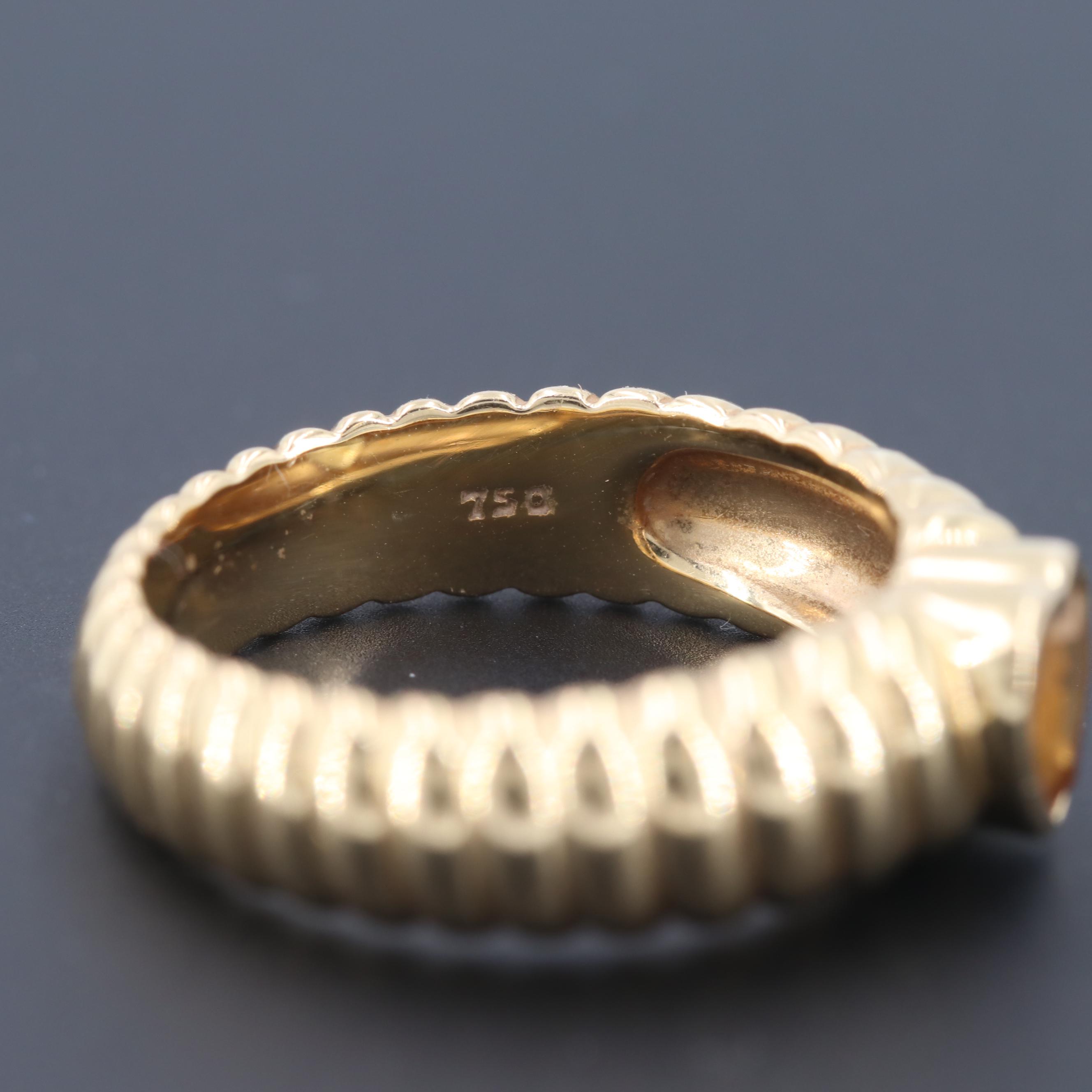 Tiffany & Co. 18K Yellow Gold Citrine Heart Ring