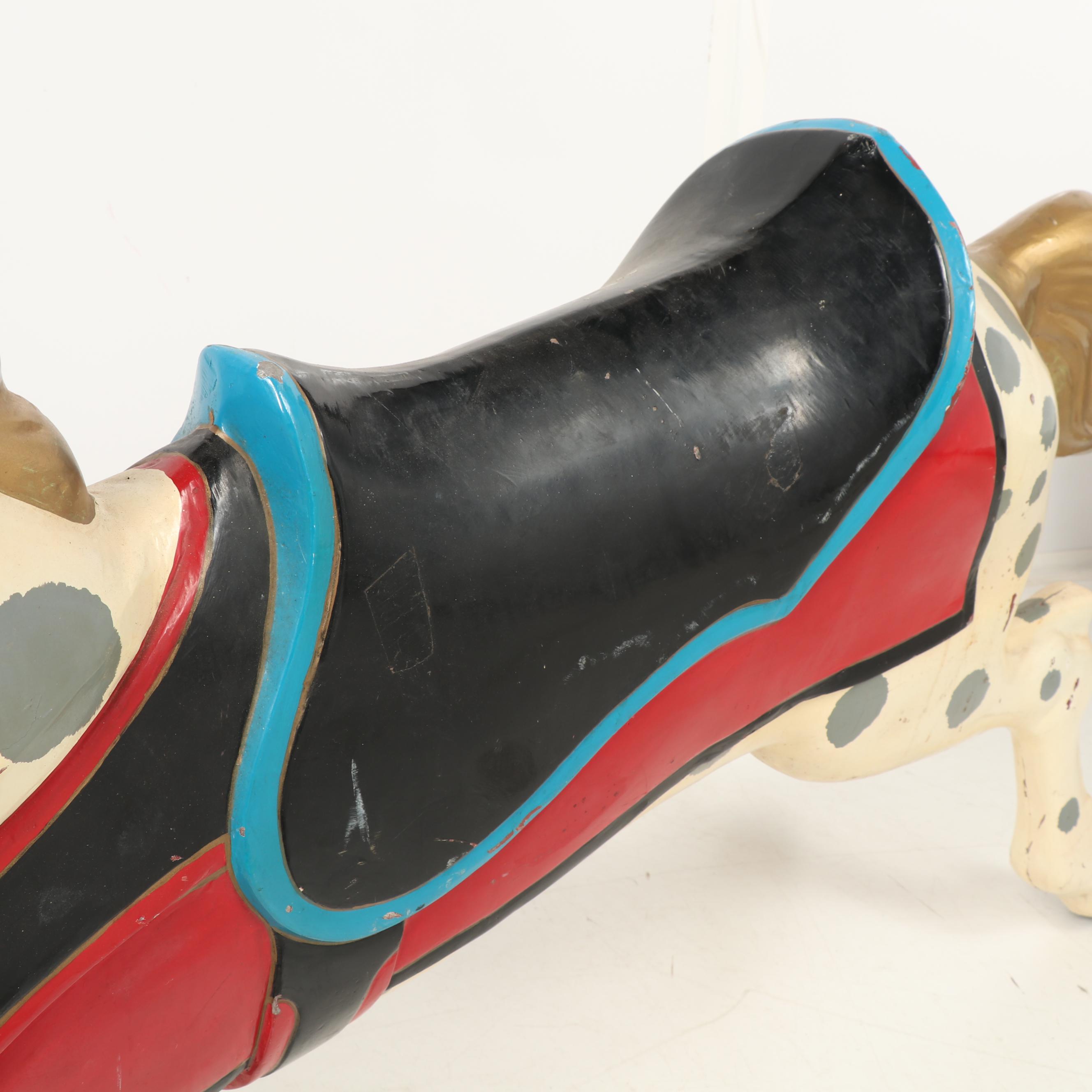 Full Size Painted Metal Carousel Horse, Mid 20th Century