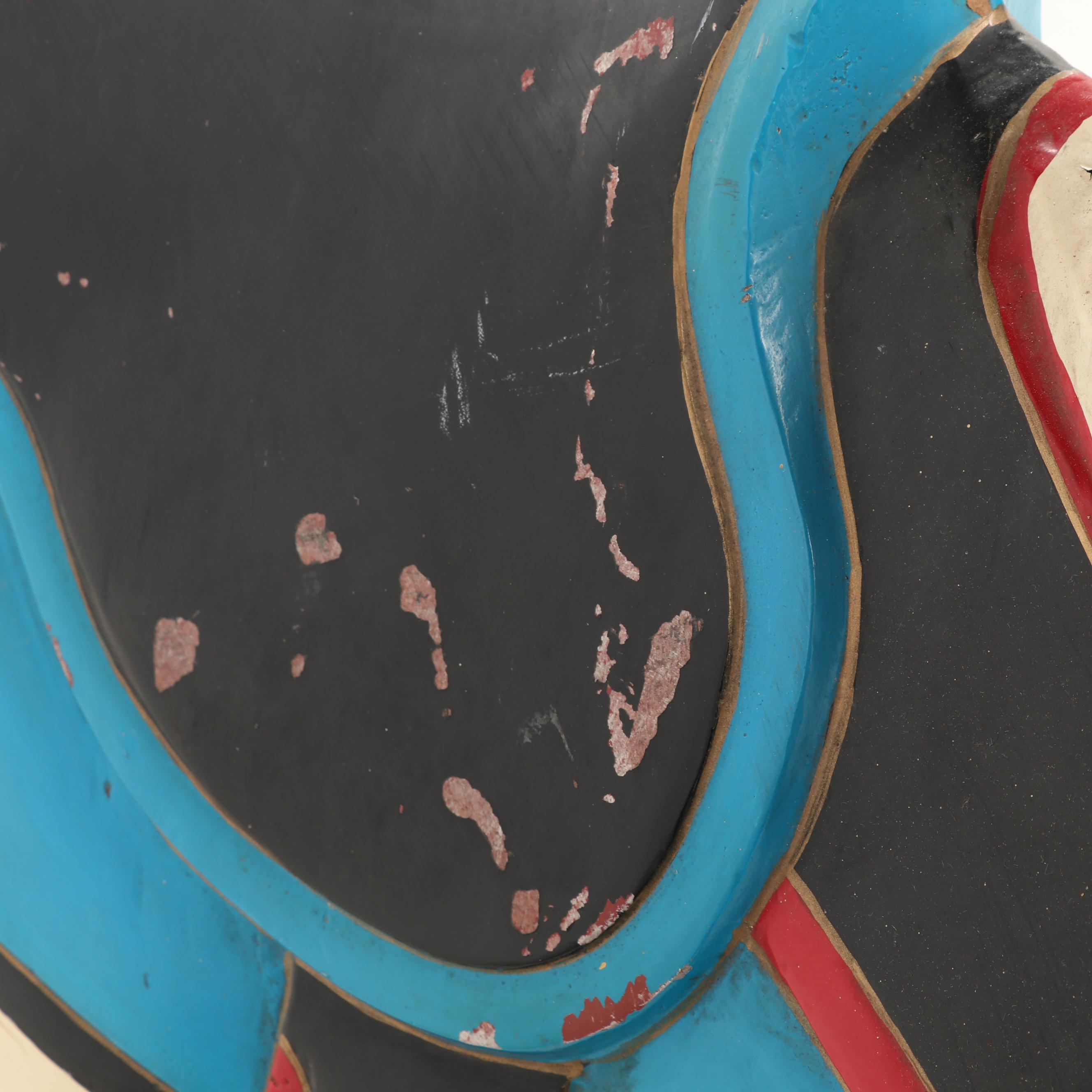 Full Size Painted Metal Carousel Horse, Mid 20th Century