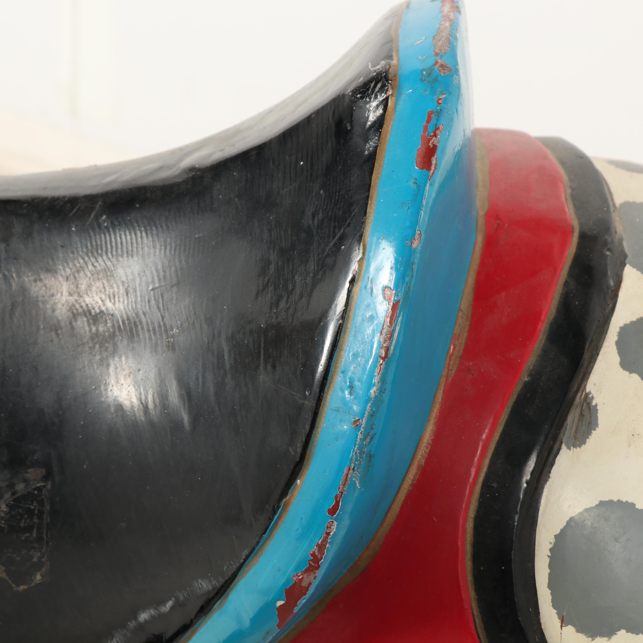 Full Size Painted Metal Carousel Horse, Mid 20th Century