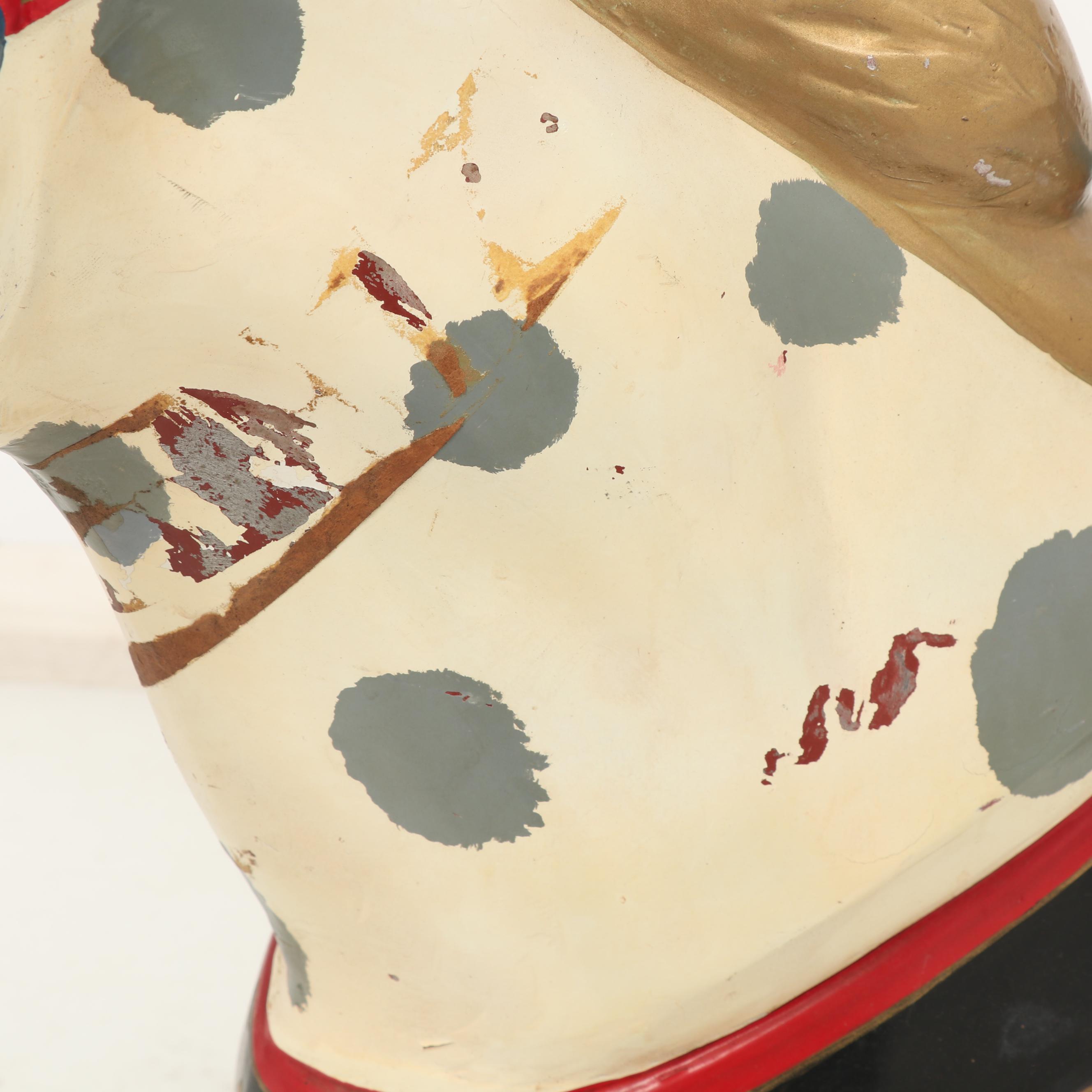 Full Size Painted Metal Carousel Horse, Mid 20th Century