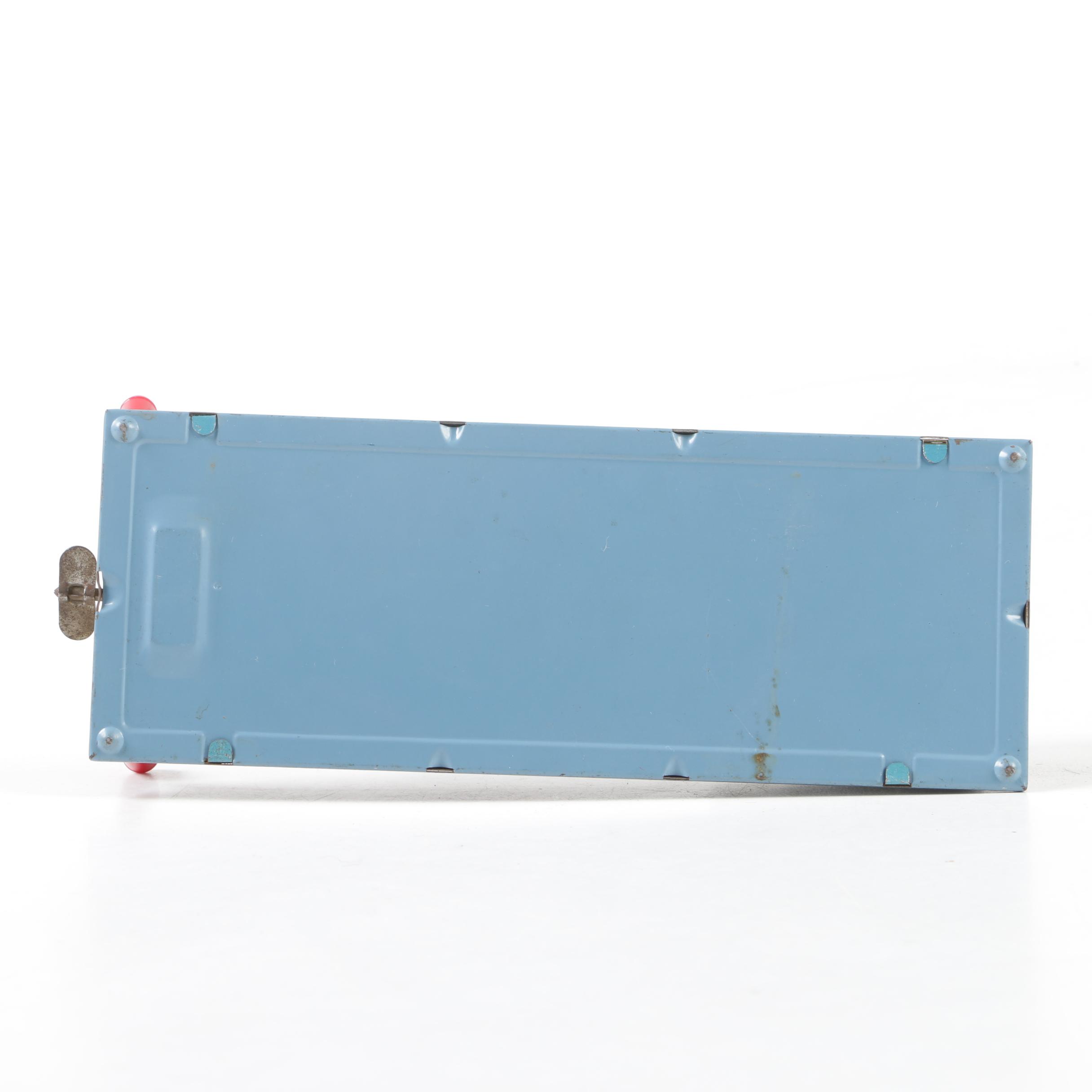 Biller Tin Litho Wind-Up Dockyard Crane and West Bros Co. Candy Cannon