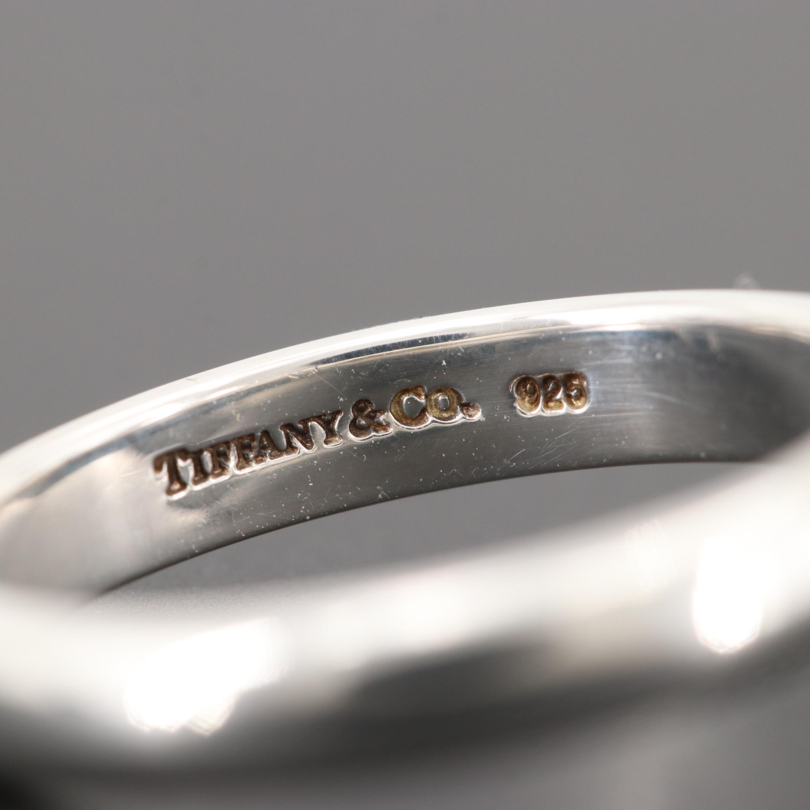 Paloma Picasso for Tiffany & Co. Sterling Silver Diamond Modern Heart Ring