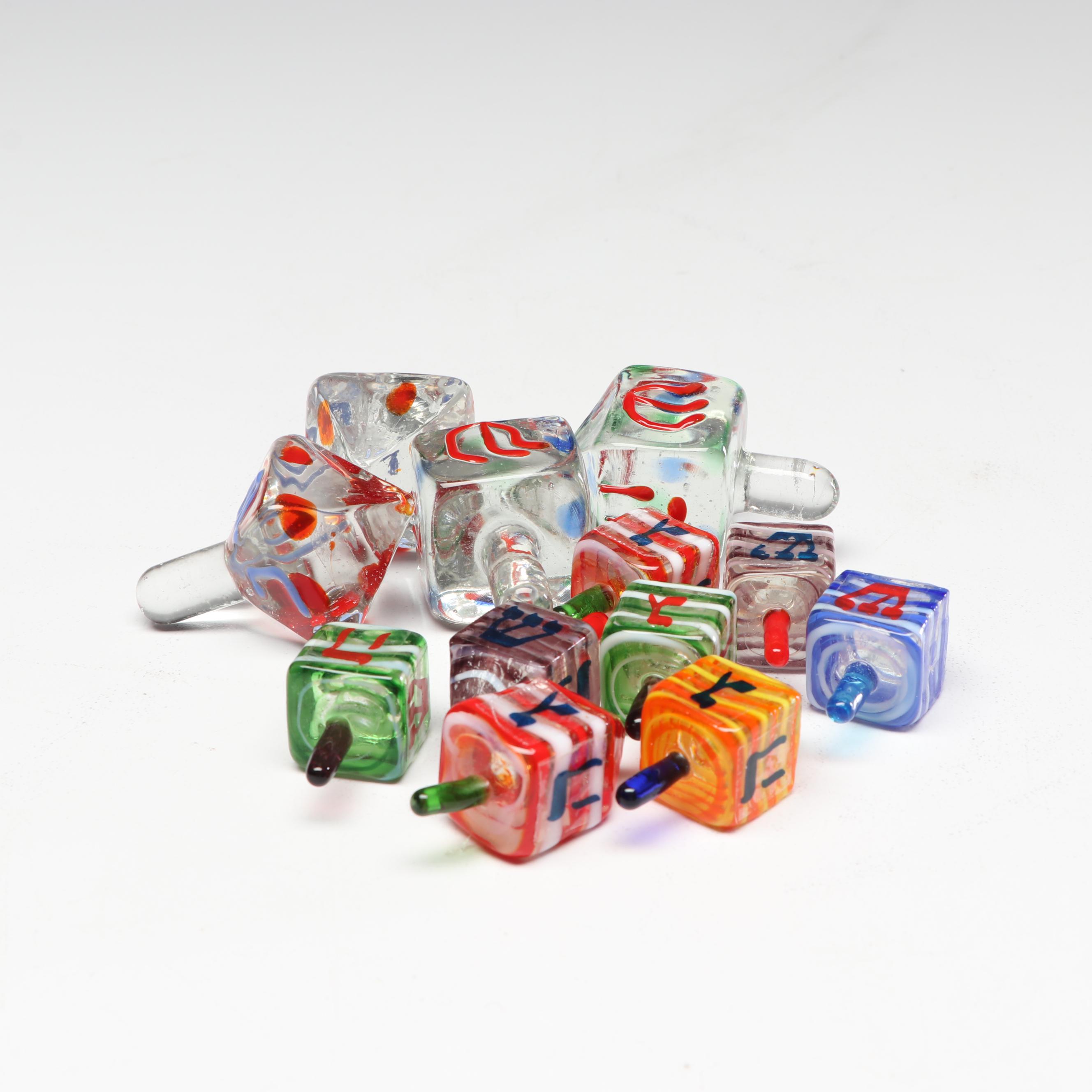 Crystal Judaica Decor Including Waterford Tray and Jim Karg Glass Paperweight