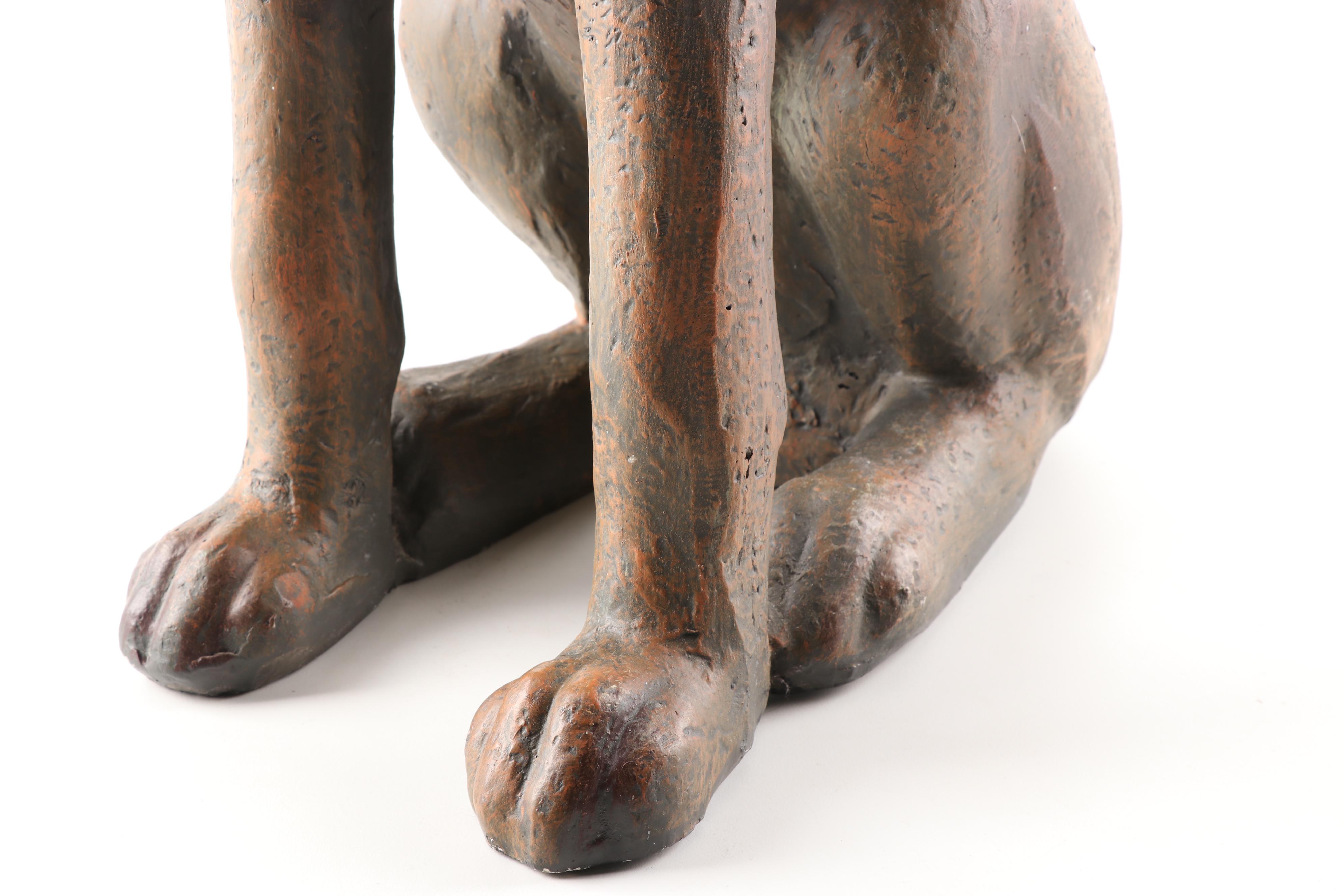 Large Ceramic Dog Statue