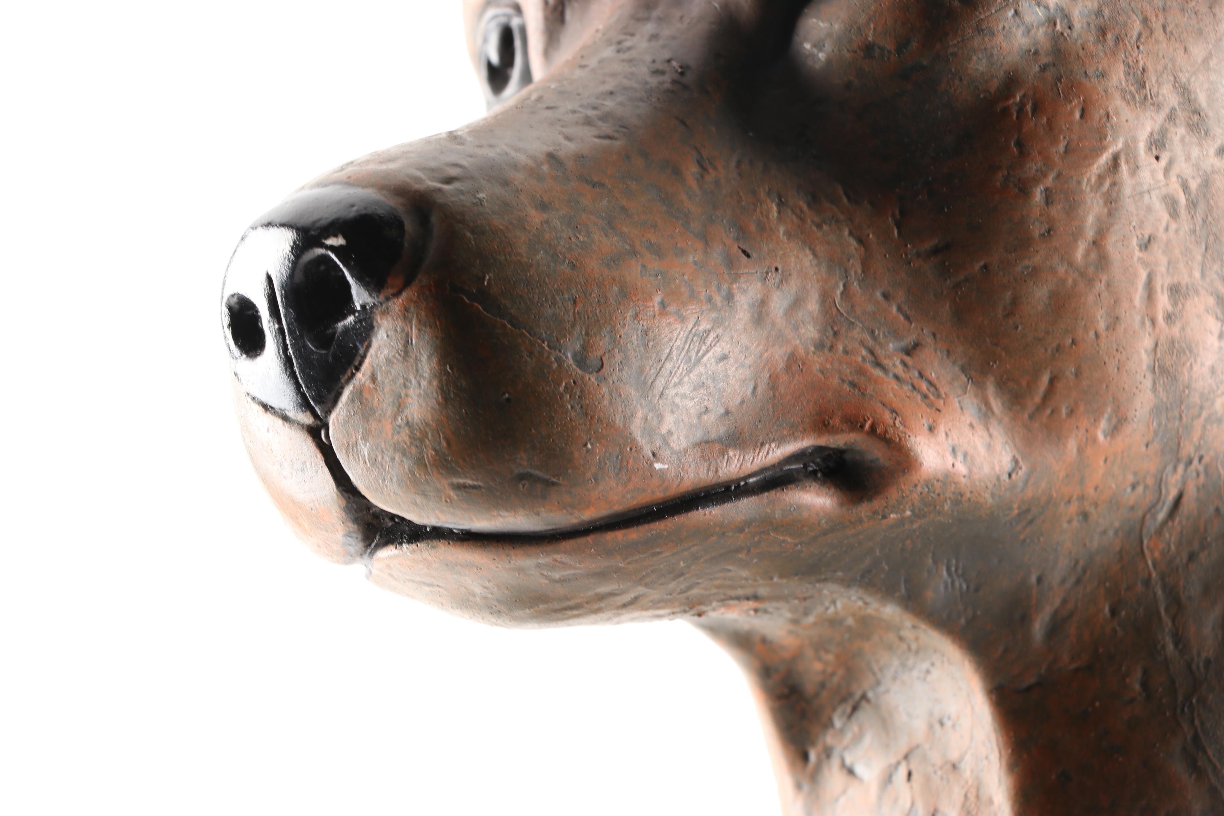 Large Ceramic Dog Statue