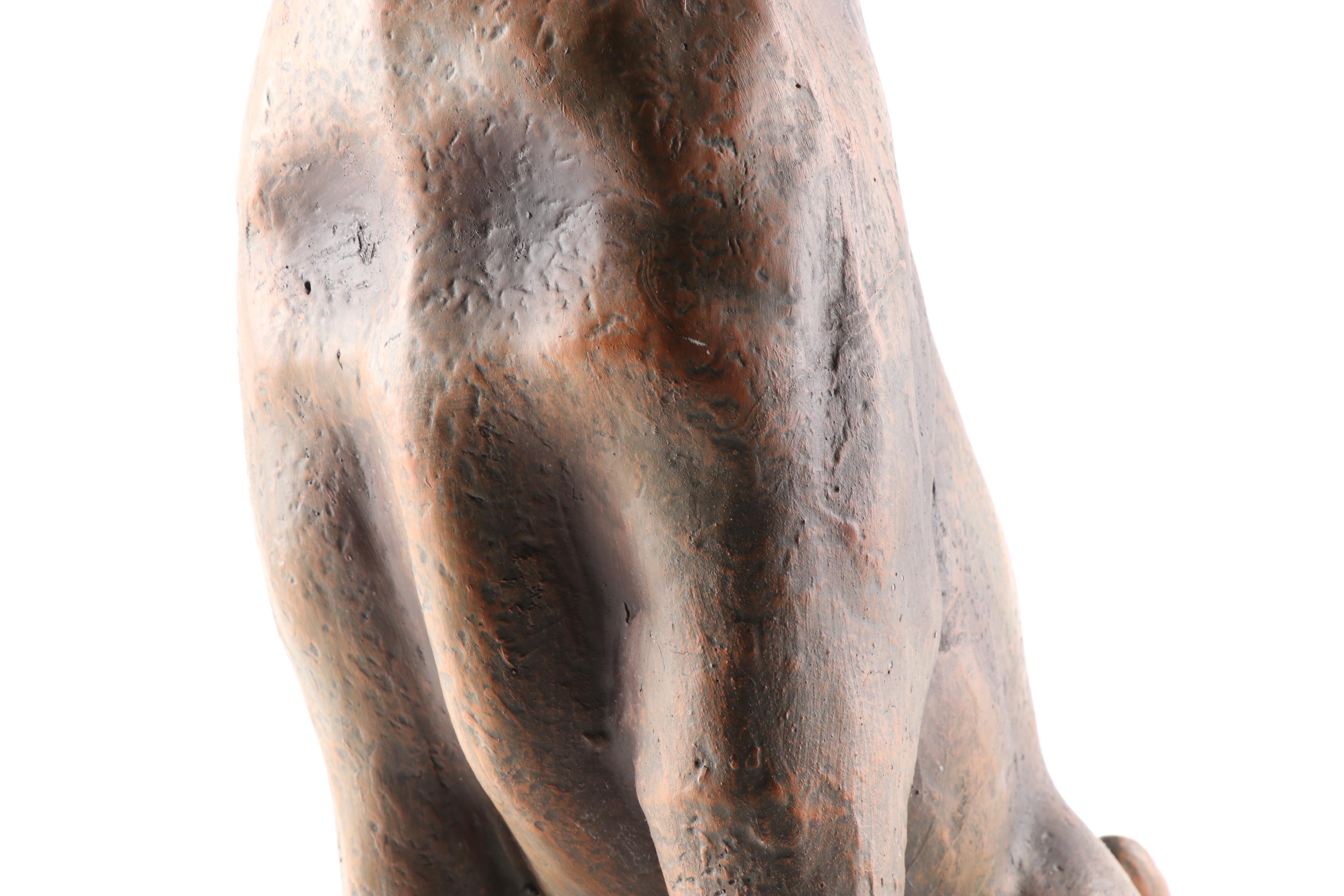 Large Ceramic Dog Statue