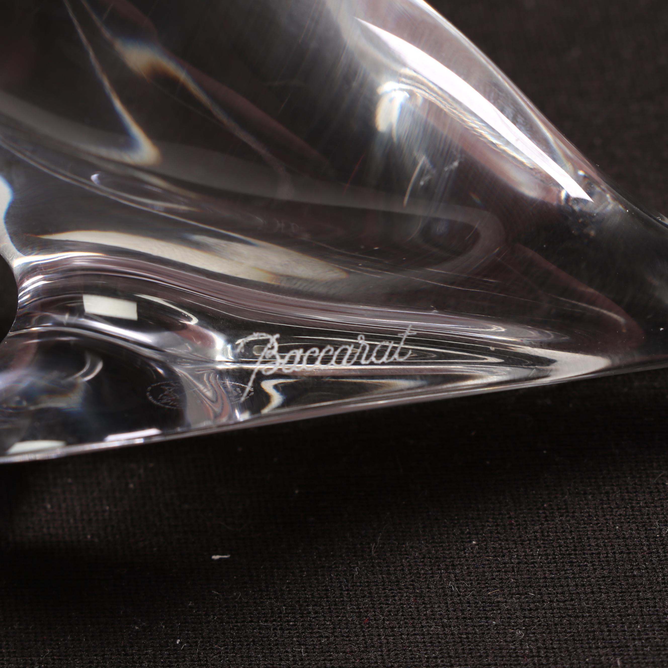 Pair of Baccarat Crystal Parrots