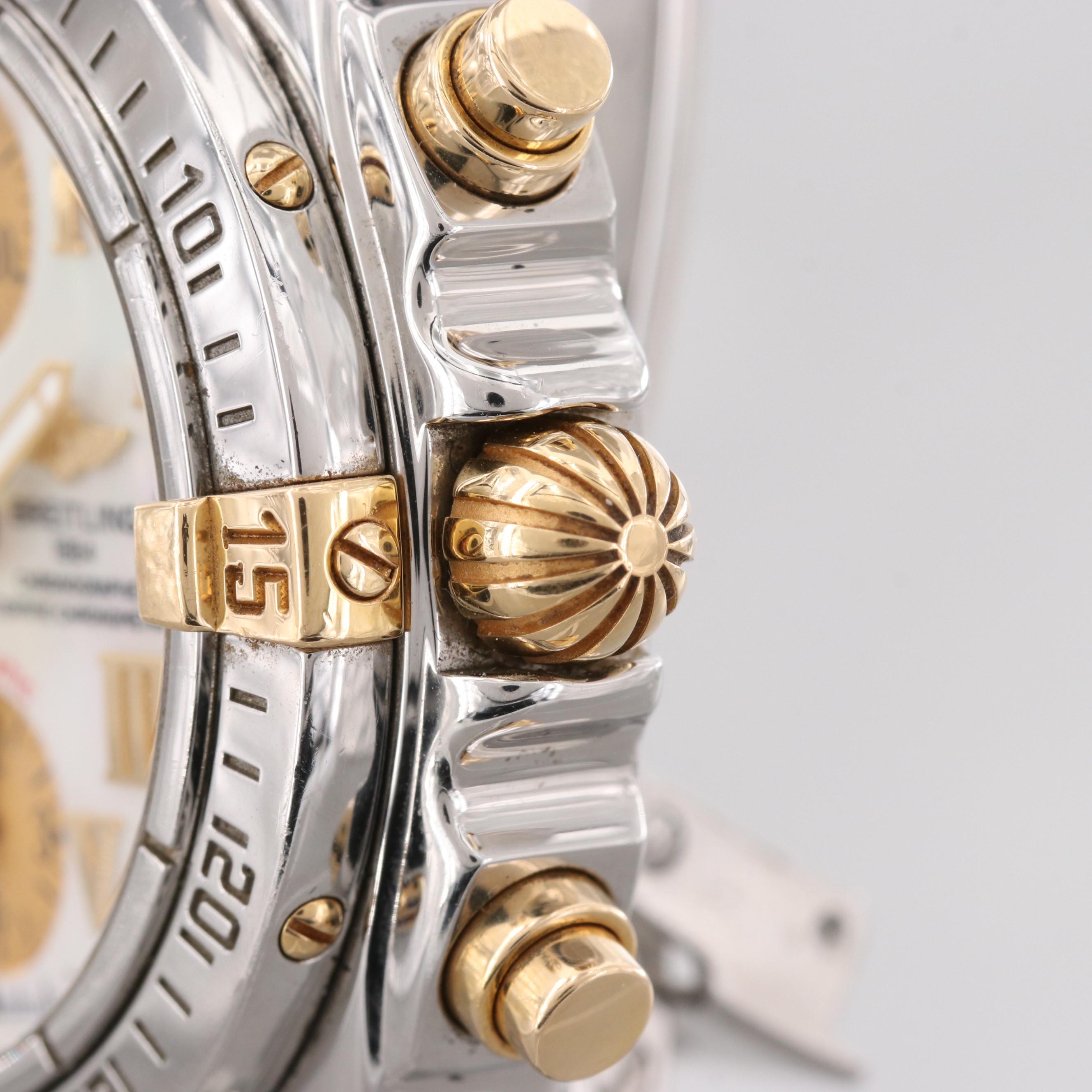 Breitling Chrono Cockpit Stainless Steel, 18K Yellow Gold Chronograph Watch