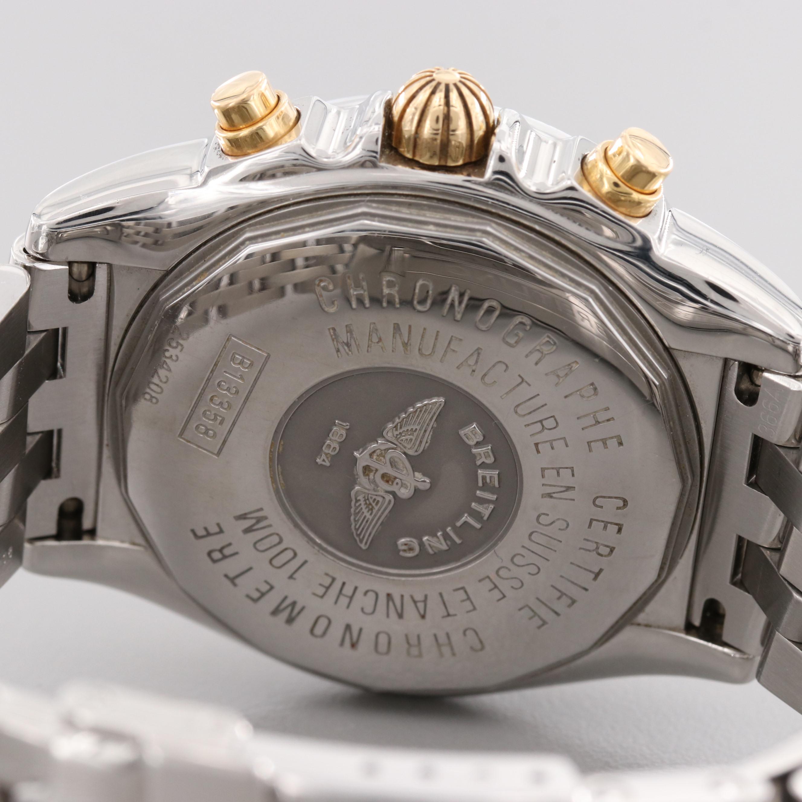 Breitling Chrono Cockpit Stainless Steel, 18K Yellow Gold Chronograph Watch