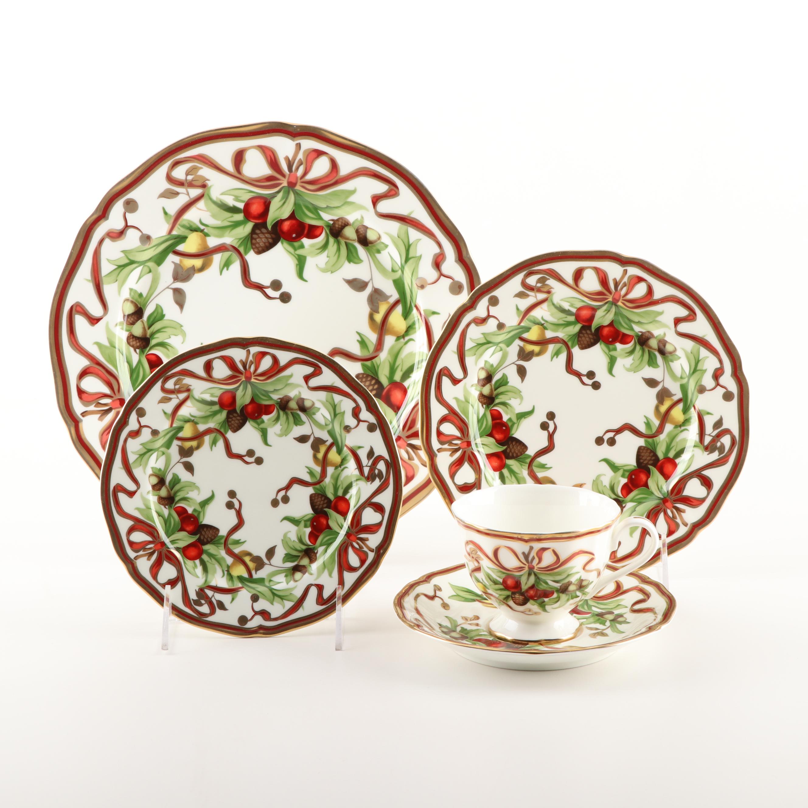 Tiffany and Co. "Tiffany Holiday" China Place Setting