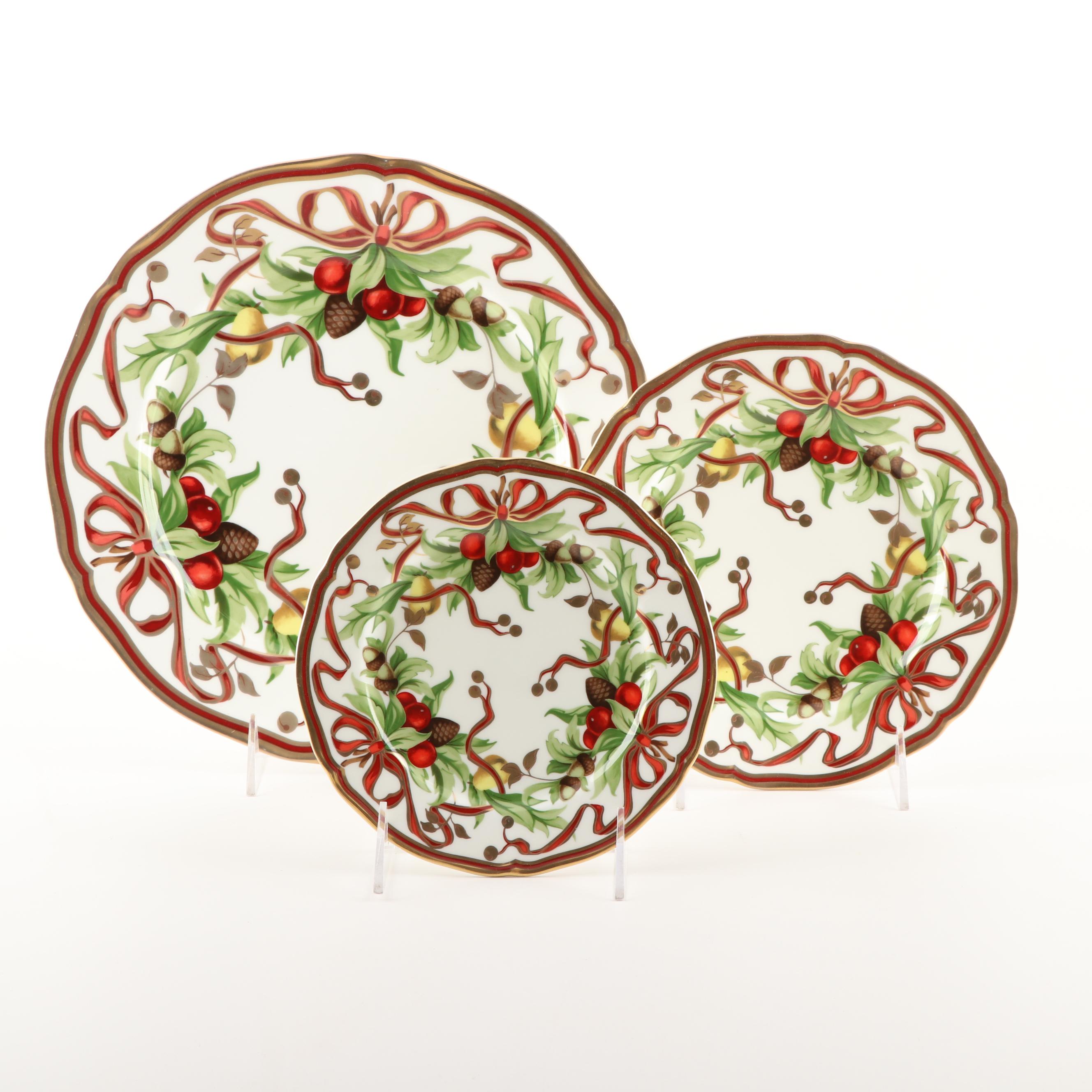 Tiffany and Co. "Tiffany Holiday" China Place Setting