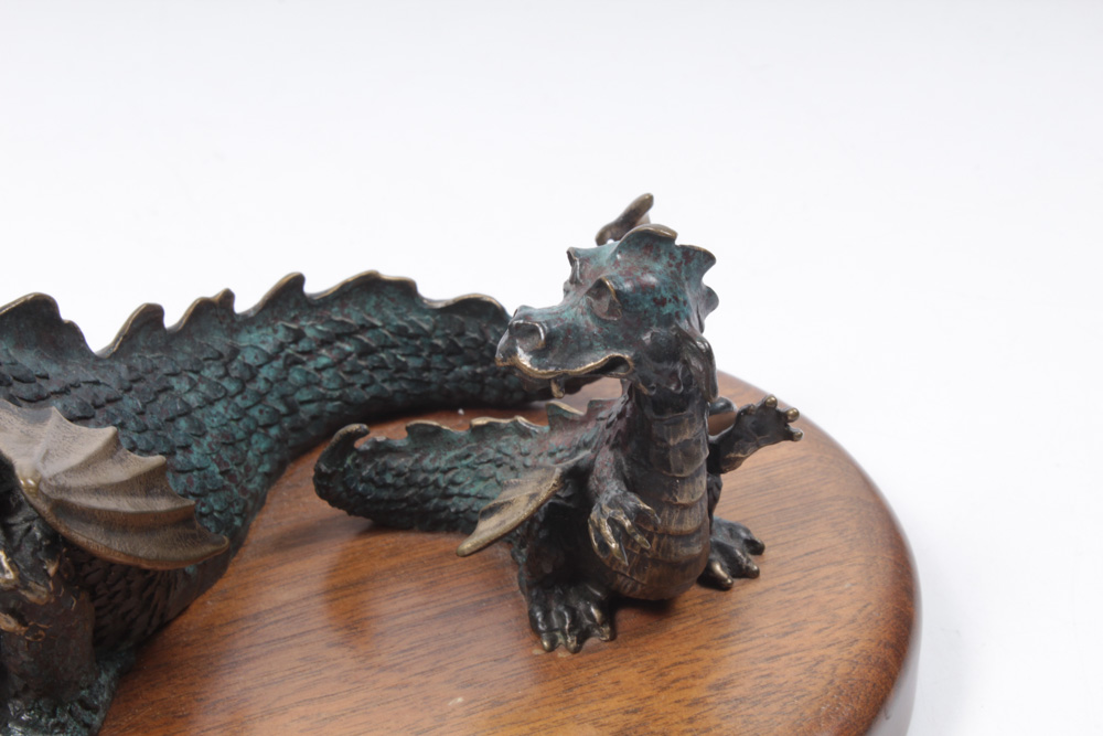 Wah Ming Chang Bronze Sculpture "Dragon with Young"