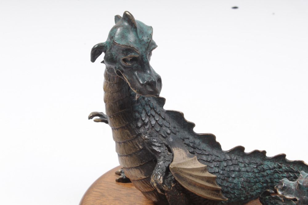 Wah Ming Chang Bronze Sculpture "Dragon with Young"