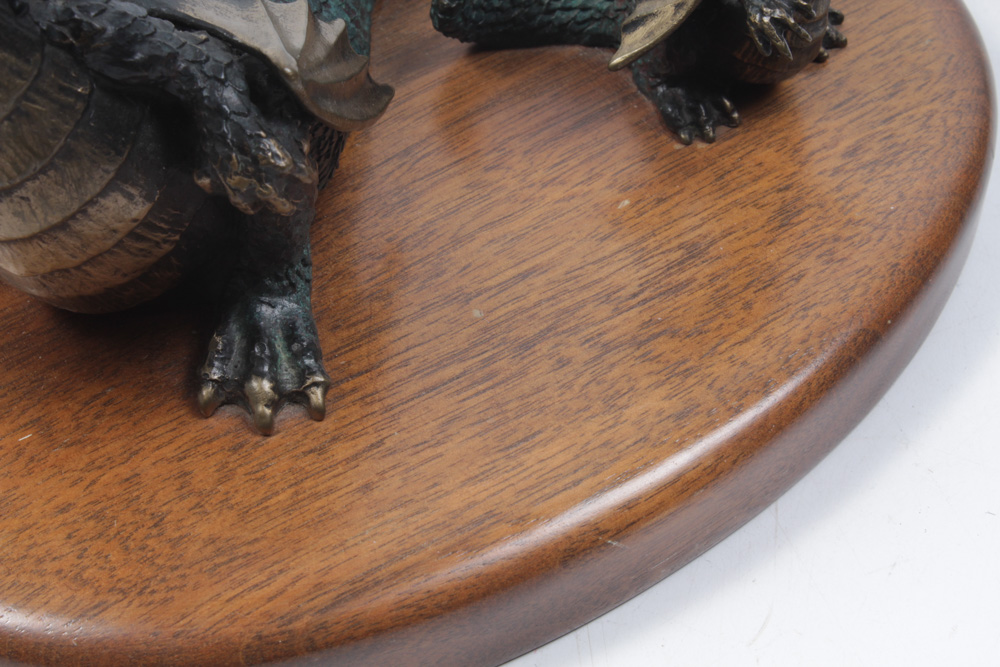 Wah Ming Chang Bronze Sculpture "Dragon with Young"