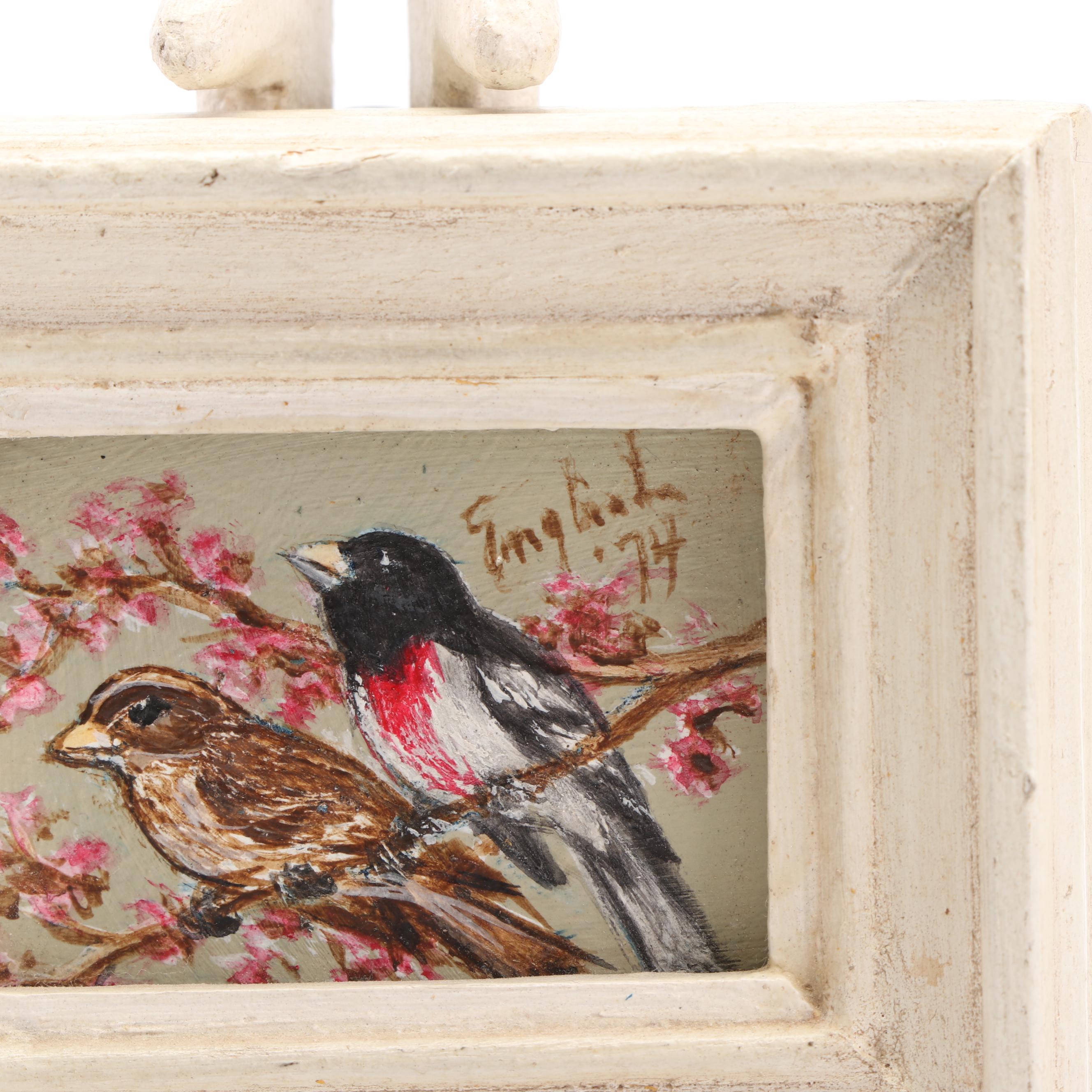 Ruth English Miniature Still Life Oil Paintings